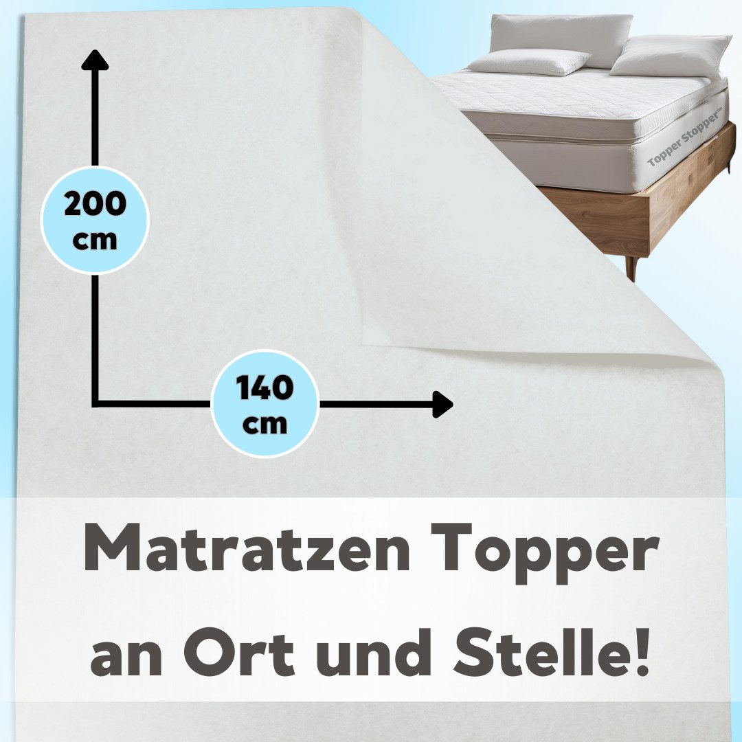 Matratzenschoner Topper Stopper Light - Antirutschmatte für Boxspringbett Topper Stopper, Atmungsaktiv, Ohne Weichmacher, Frei von Schadstoffen