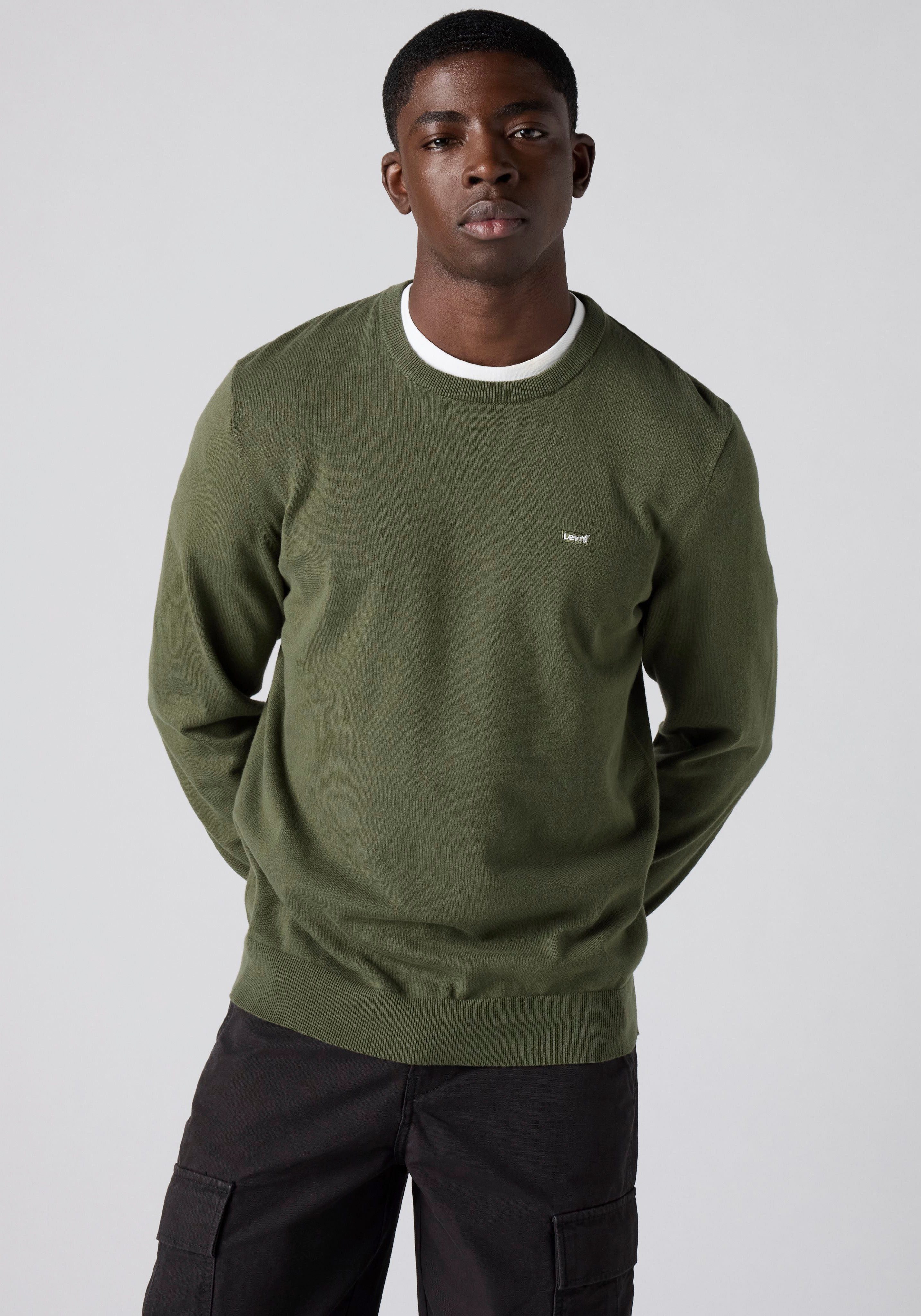 Levi's® Rundhalspullover LIGHTWEIGHT HM SWEATER Feingerippte Abschlüsse günstig online kaufen