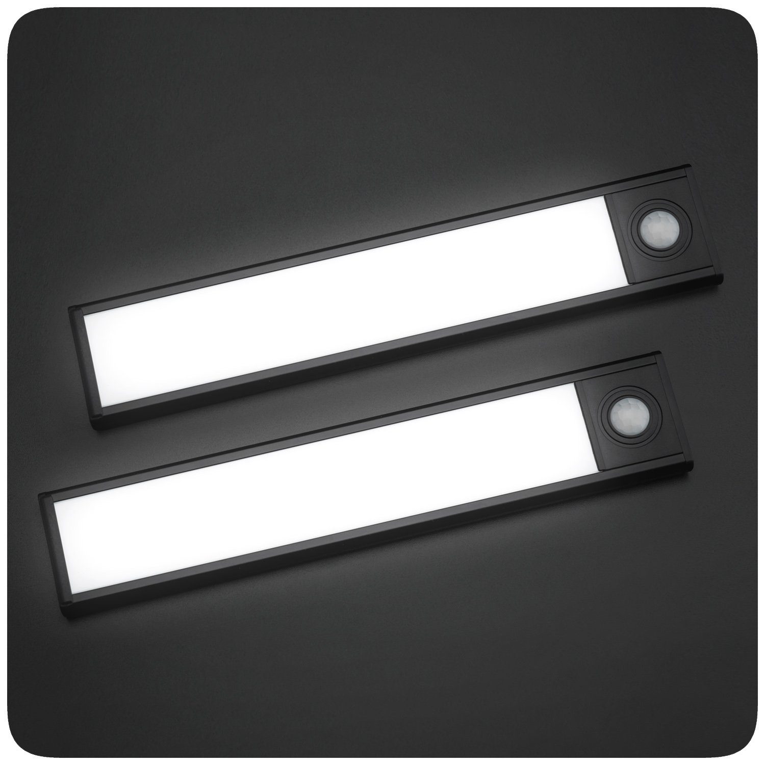 MUPOO LED Unterbauleuchte Unterschrank Beleuchtung Magnetisch,Kabellose,3  Lichtfarben, Led Wandleuchte, Bewegungssensor, Ultradünne 120°-Induktion,  3000K /4500K/6500K,USB-Laden für Unterbauleuchte Küche Schlafzimmer