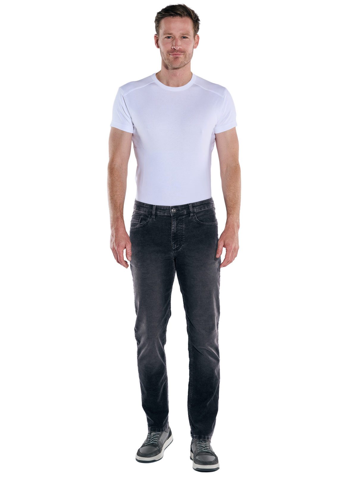 Engbers 5-Pocket-Hose Herren Hose 5-Pocket aus Cord, Anthrazit