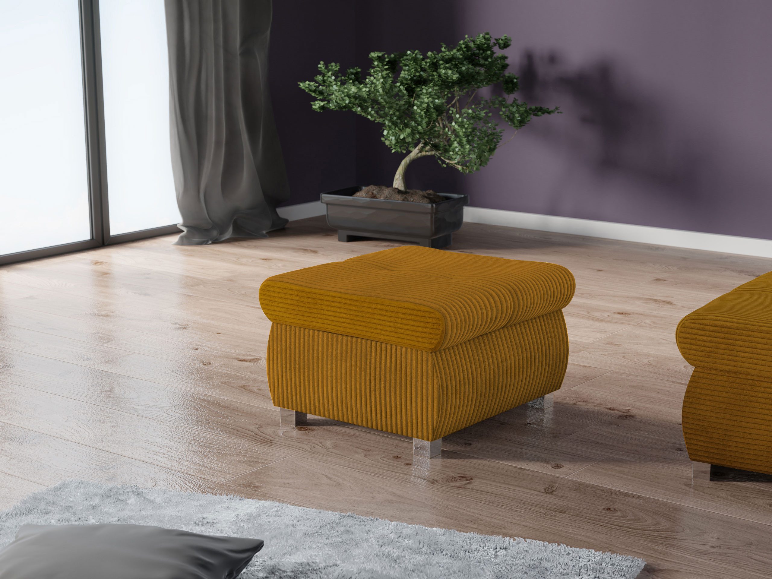 MIRJAN24 Polsterhocker Orkan Klein, Holzkonstruktion, 60x60x39 günstig online kaufen