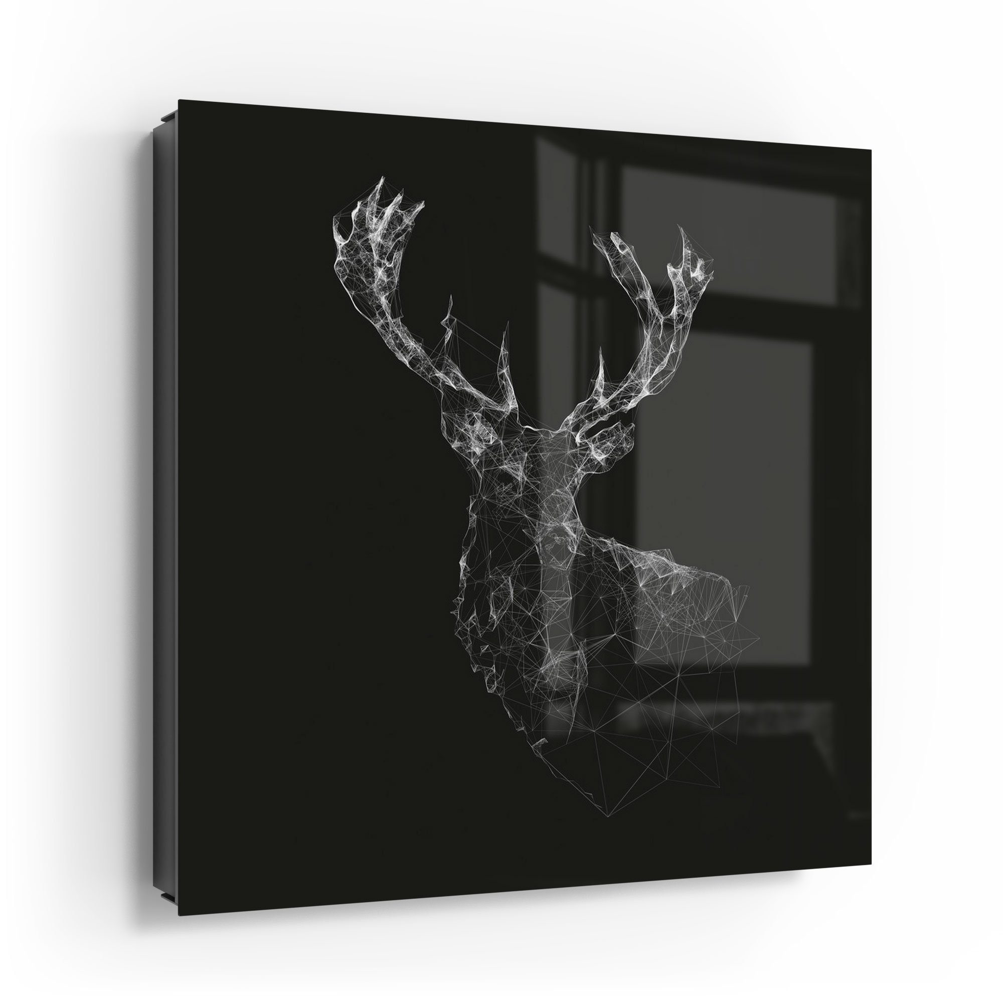 DEQORI Schlüsselkasten 'Digitalisierter Hirsch', Glas Schlüsselbox günstig online kaufen