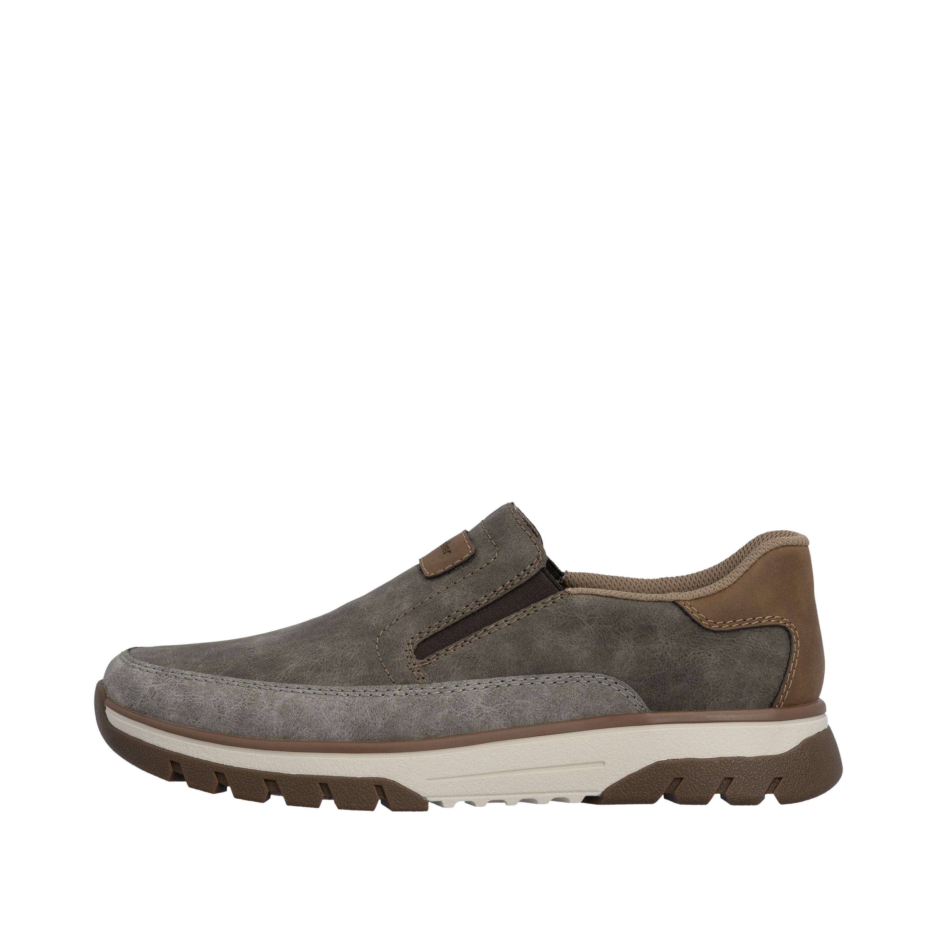 Rieker Slip-On Sneaker Slipper, Halbschuh, Freizeitsneaker mit Kontrastbesatz