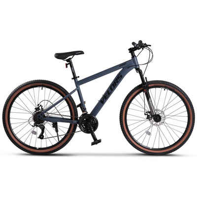 CARPAT SPORT Mountainbike 27,5 Zoll Mountainbike für Damen Herren, 21 Gang, Kettenschaltung, (Hochwertiger Rahmen, Mechanische Scheibenbremse), MTB Hardtail Fahrrad