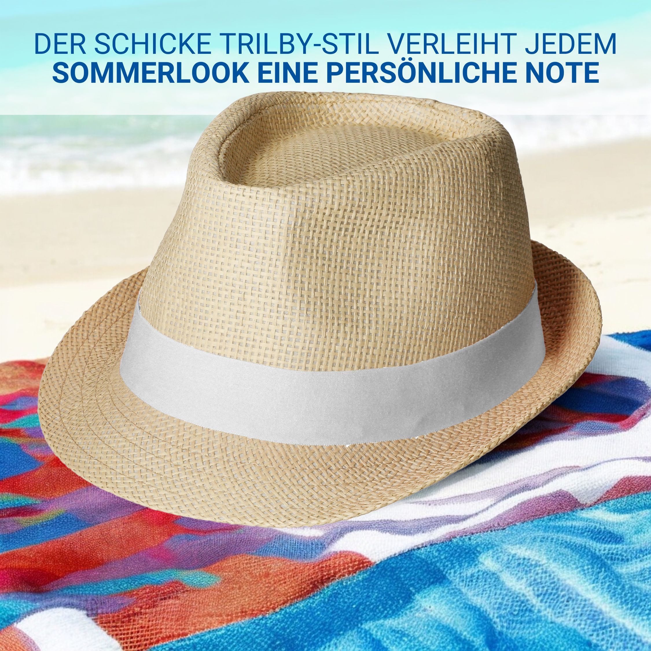 elasto Schirmmütze Sommerhut SALVADOR Sonnenhut Damen & Herren aus Papier/Stroh