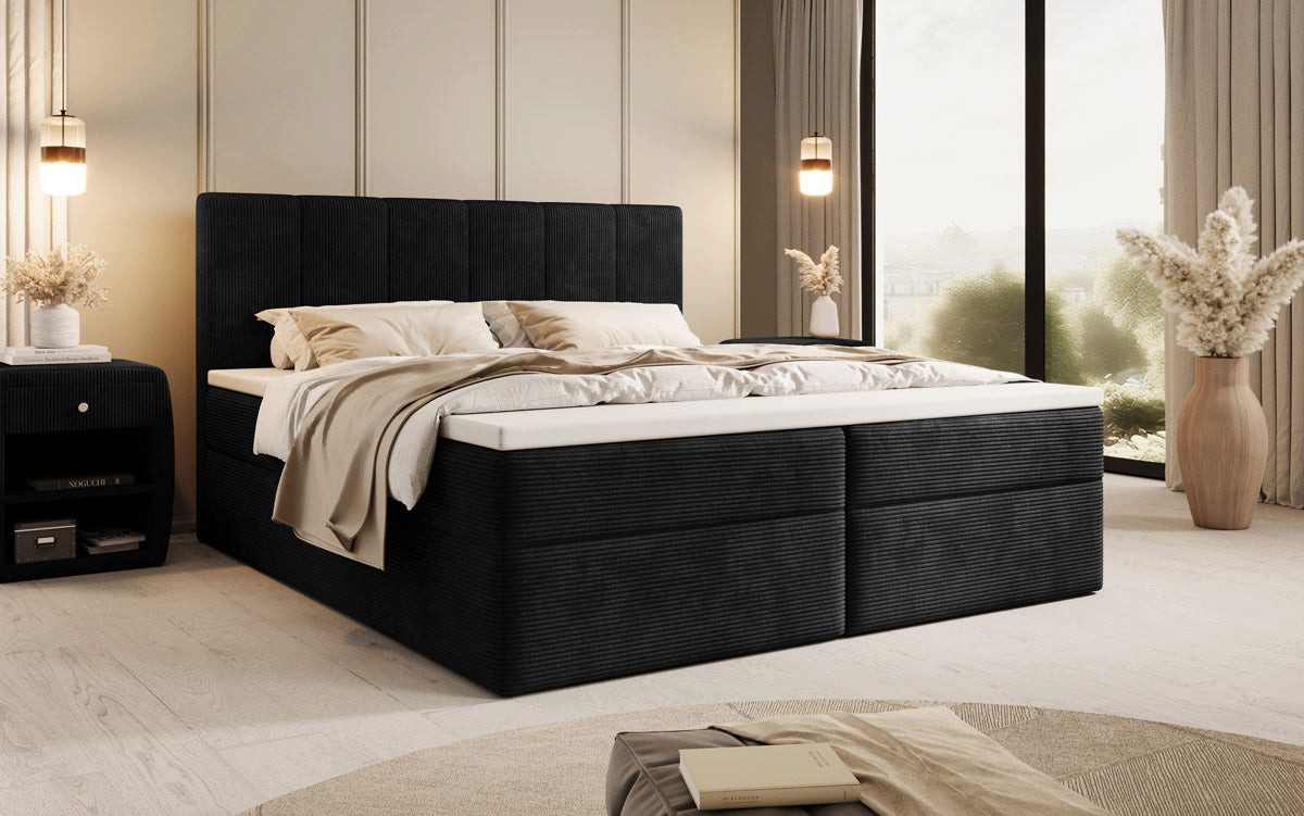 Luxusbetten24 Boxspringbett Aurelia Cord, mit Stauraum günstig online kaufen