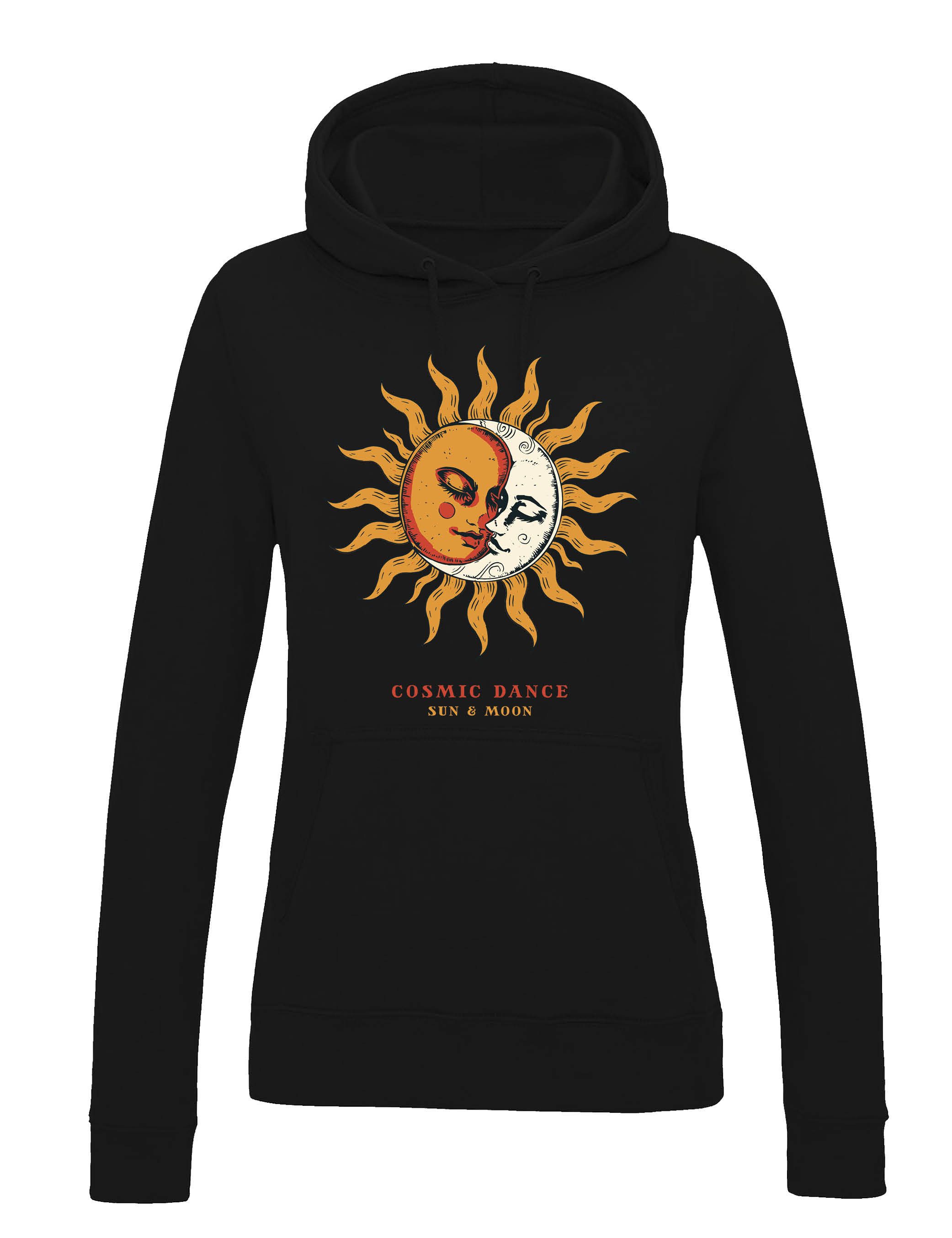Kapuzenpullover Sonne & Mond Damen Hoodie Pullover Statement Geschenk