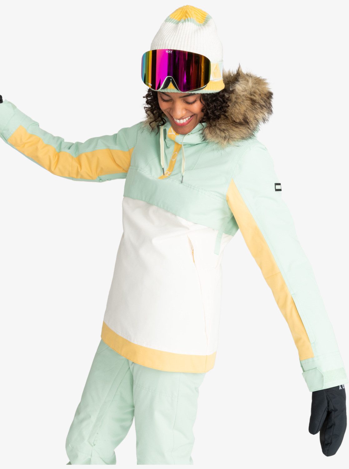 Cameo Snowboardjacke Green Roxy Shelter