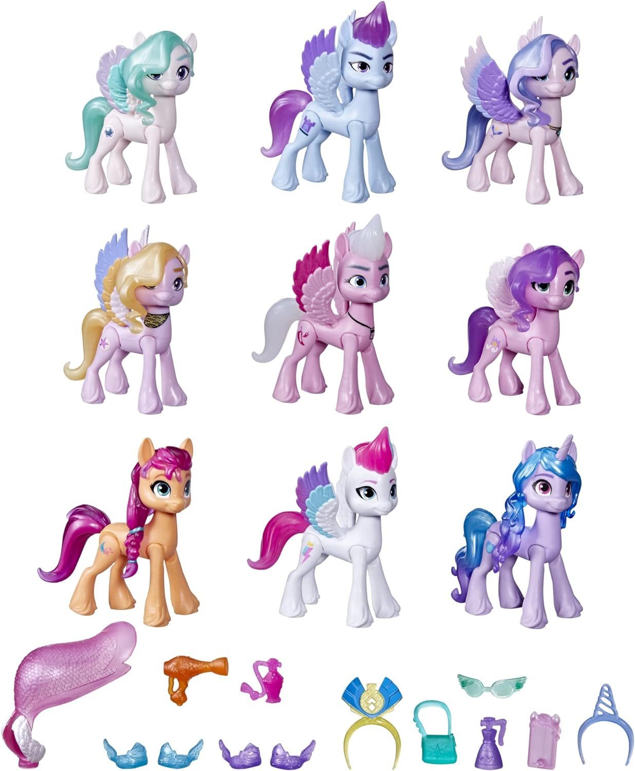 Hasbro Anziehpuppe My Little Pony A New Generation Königliche Gala Kollektion 9 Ponyfigu