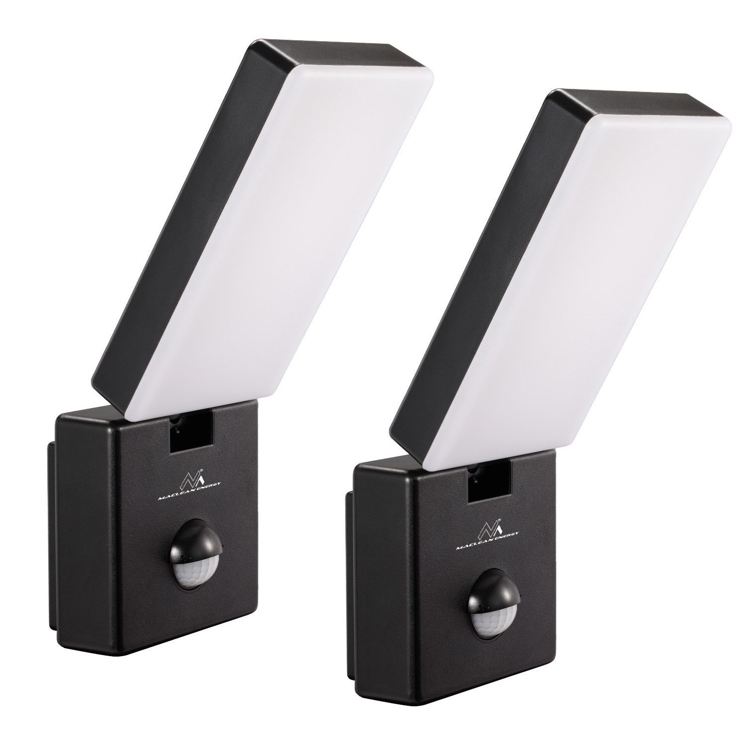 Maclean LED Außen-Wandleuchte MCE516 rechteckige Wandlampe mit Bewegungsmelder, LED fest integriert, neutralweiß, 10 W 800 lm IP65 für Garten, Terrasse und Hauseingang