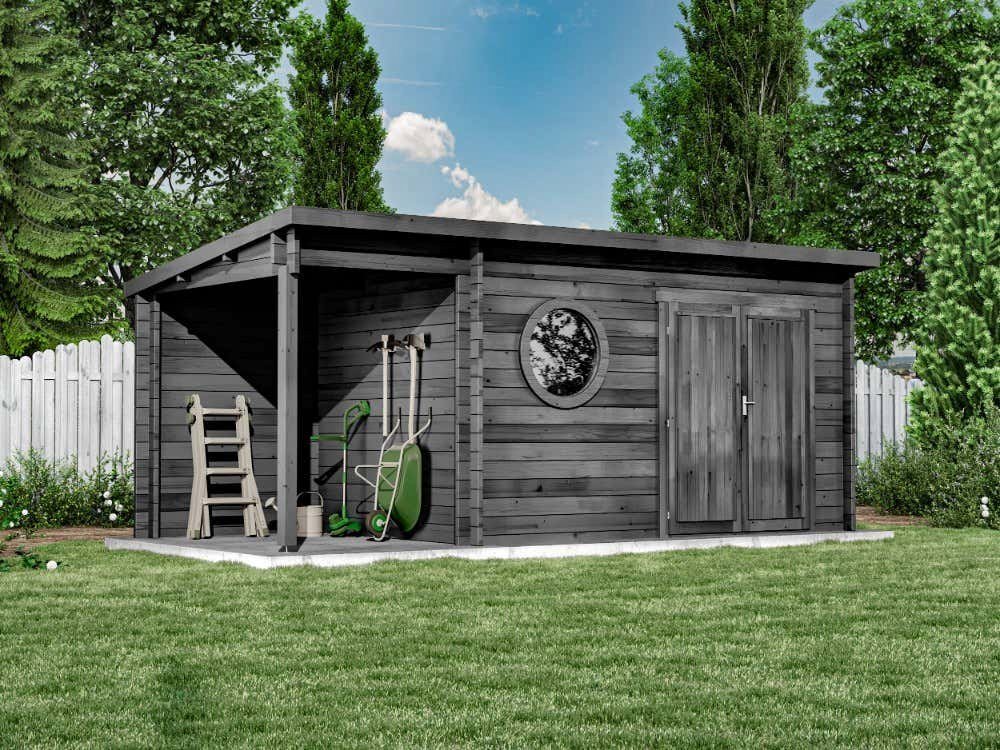 Thumbnail - Alpholz Gartenhaus Holz Maria-Rondo 44 C, BxT: 550x275 cm