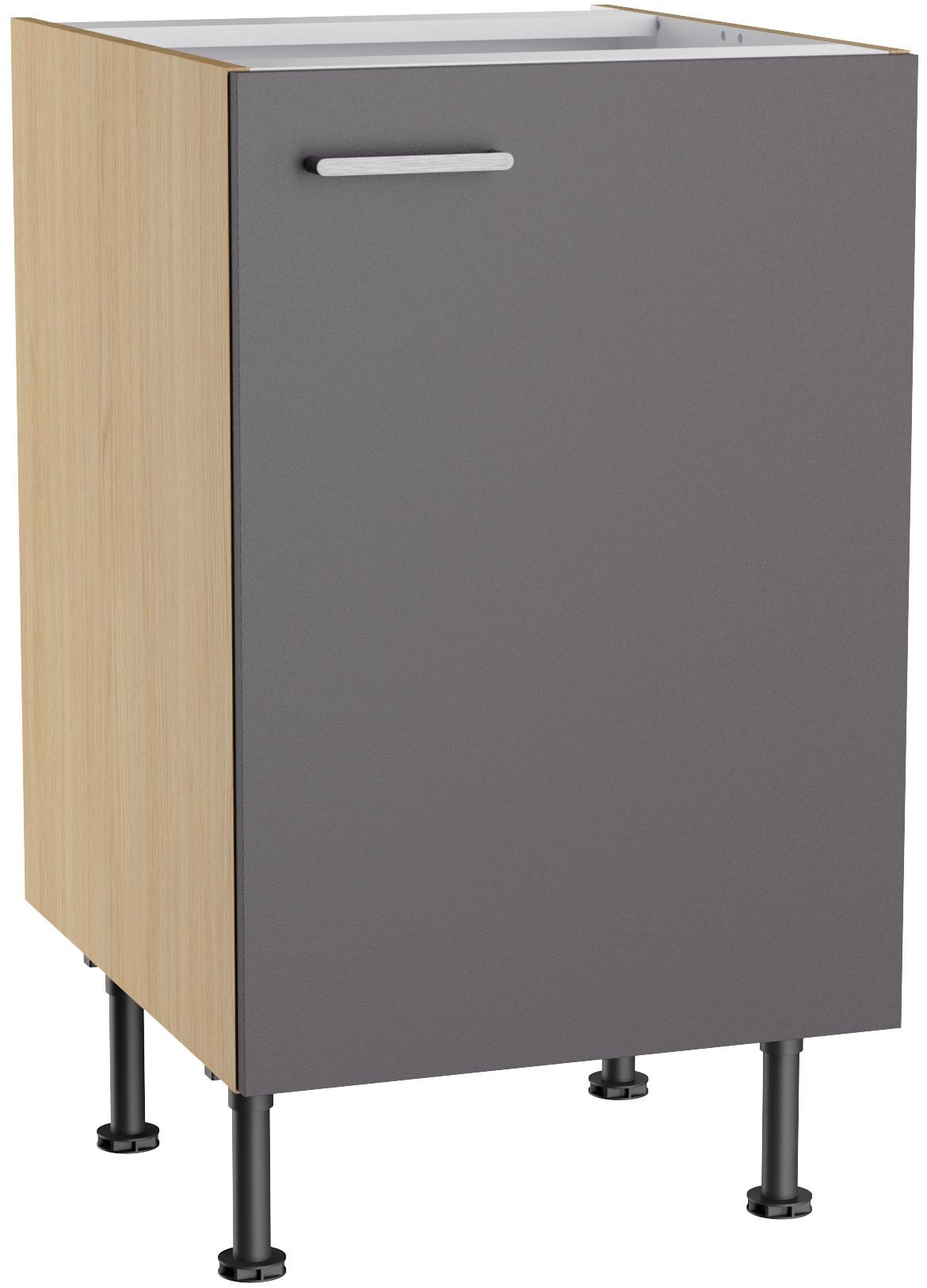 KOCHSTATION Unterschrank KS-Lucy Breite 50 cm, mit 1 Tür, 1 Einlegeboden, Soft-Close, verstellbare Füße