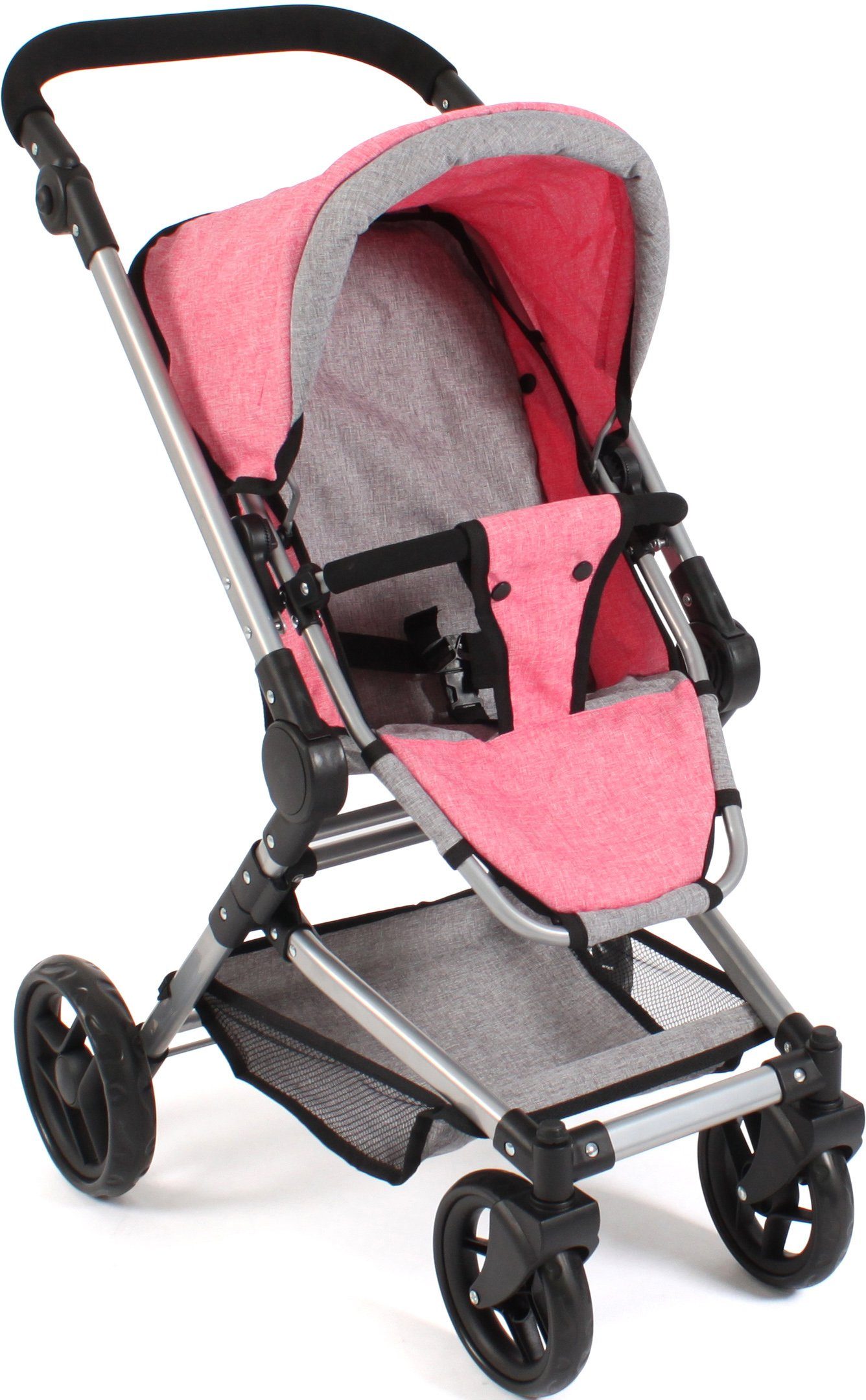CHIC2000 Kombi-Puppenwagen Fides 3in1, Melange Pink, mit Babywanne, Sportsi günstig online kaufen