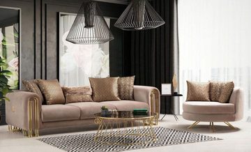 JVmoebel Sessel Sessel Luxus Design Möbel Klassisches Stil Design Textil Wohnzimmer