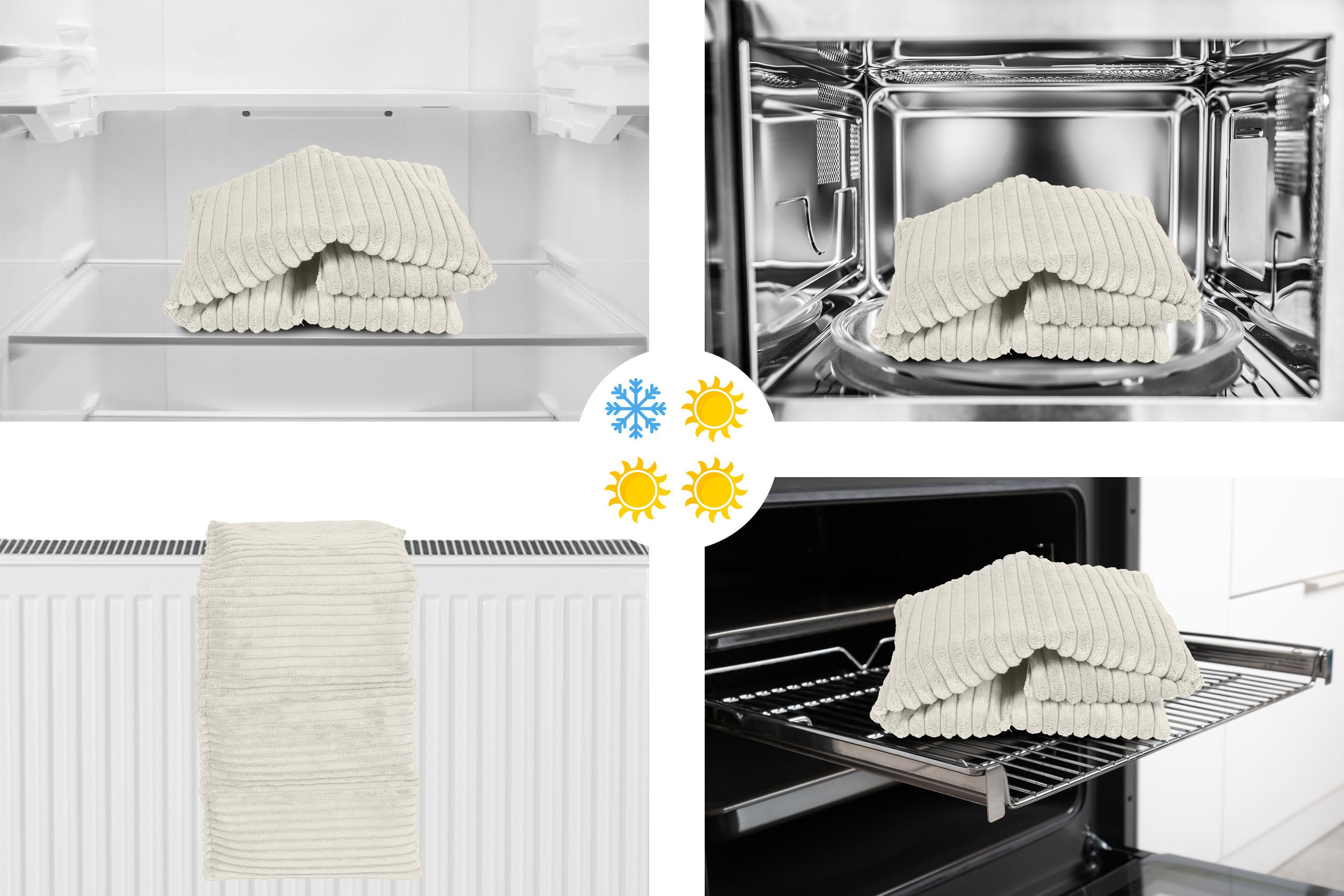 Amilian Kirschkernkissen 55x20 cm - Körnerkissen 100 % Kirschkernen - Wärmekissen Kältekissen, ideal für Rücken, Nacken, Schulter, Bauch, Kirschkernkissen für Mikrowelle, Körnerkissen