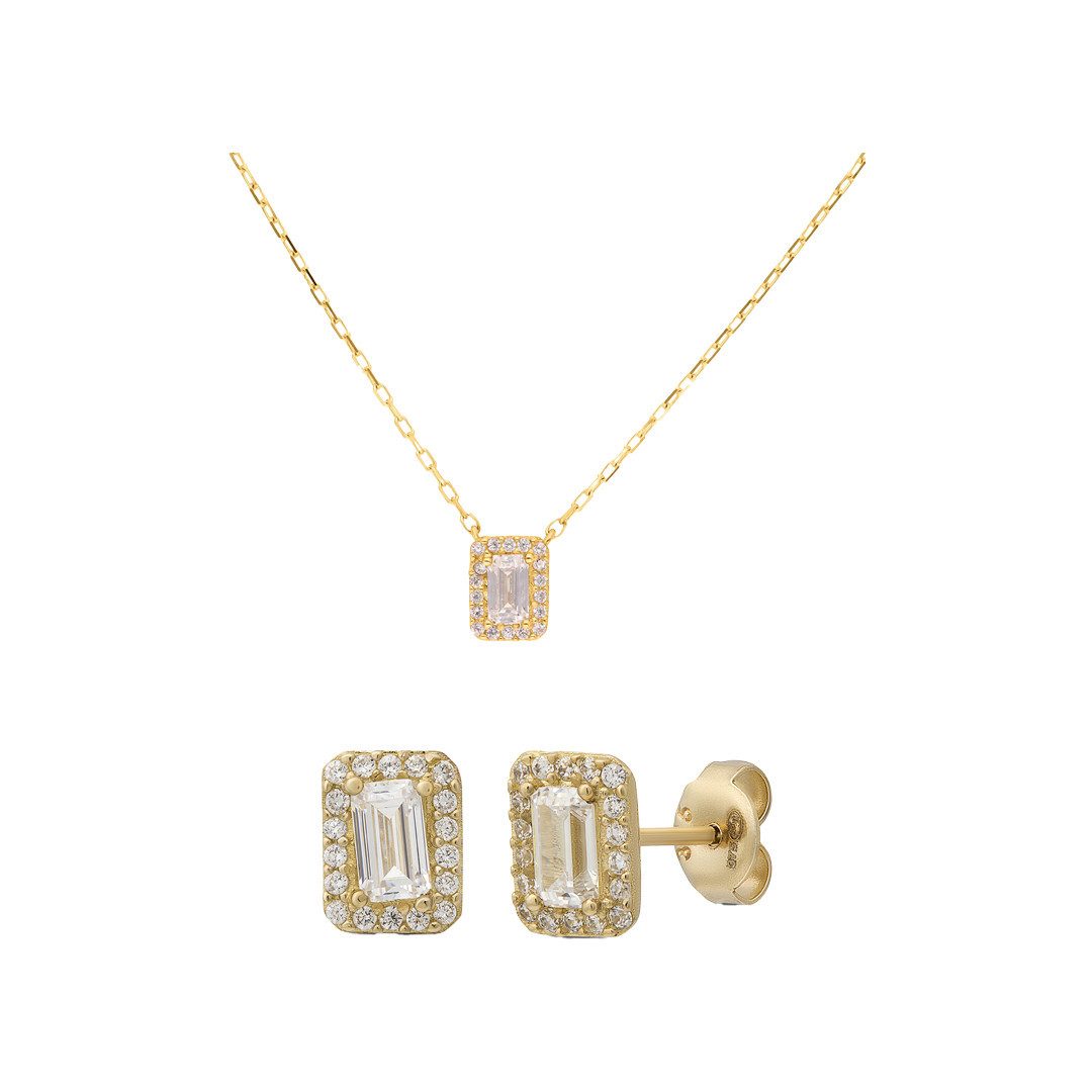 Suzan Gold Schmuckset Forever Sparkle – Echtgold Schmuckset mit Zirkonia-Ke günstig online kaufen