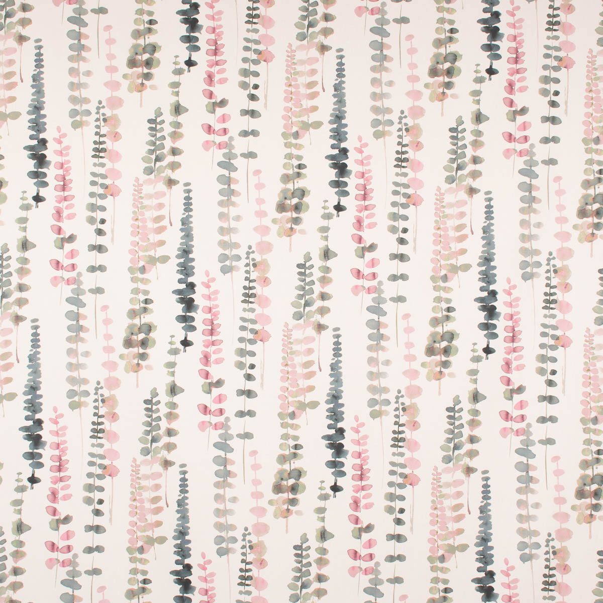 SCHÖNER LEBEN. Tischläufer SCHÖNER LEBEN. Tischläufer Ranken Blätter Aquarell weiß grün rosa, handmade