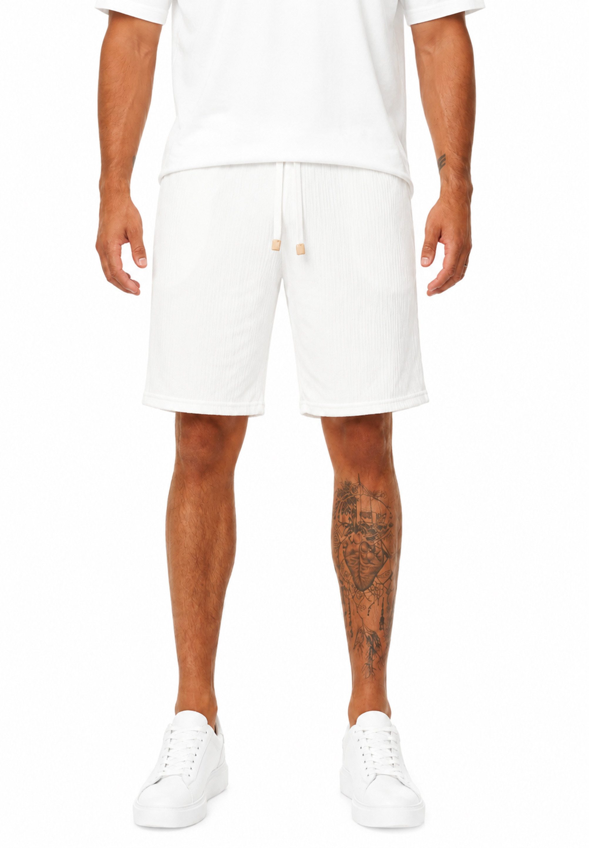 Style-Division Shorts als Sweatshorts Kurze Hose mit Rippstruktur & Gummibund Sommershorts im Regular-Fit - Bermuda Shorts für Herren – Bild 2 von 5