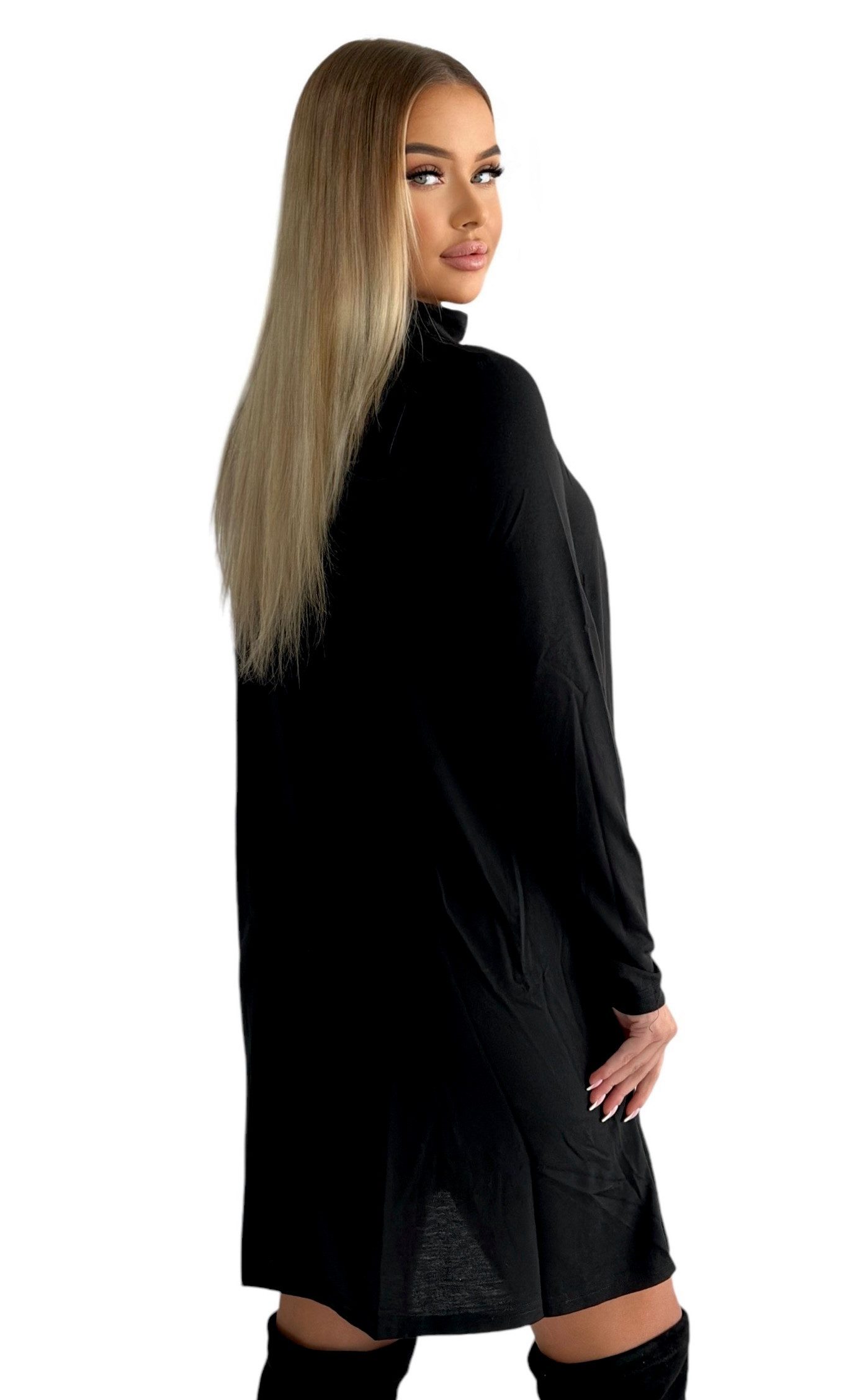 Mississhop A-Linien-Kleid Kleid Tunika Longshirt Pulli Tunika Minikleid 6510