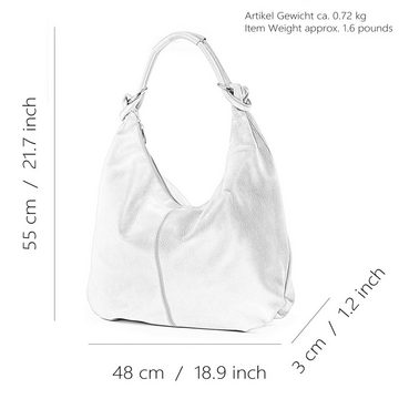 modamoda de Schultertasche 337v2, Echtleder Handmade in Italy