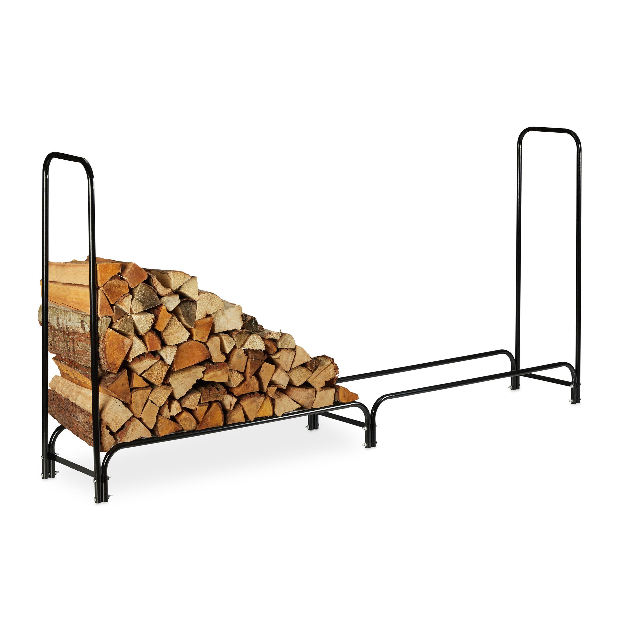 relaxdays Kaminholzregal Metall, BxTxH:245x40x122 cm, ohne günstig online kaufen