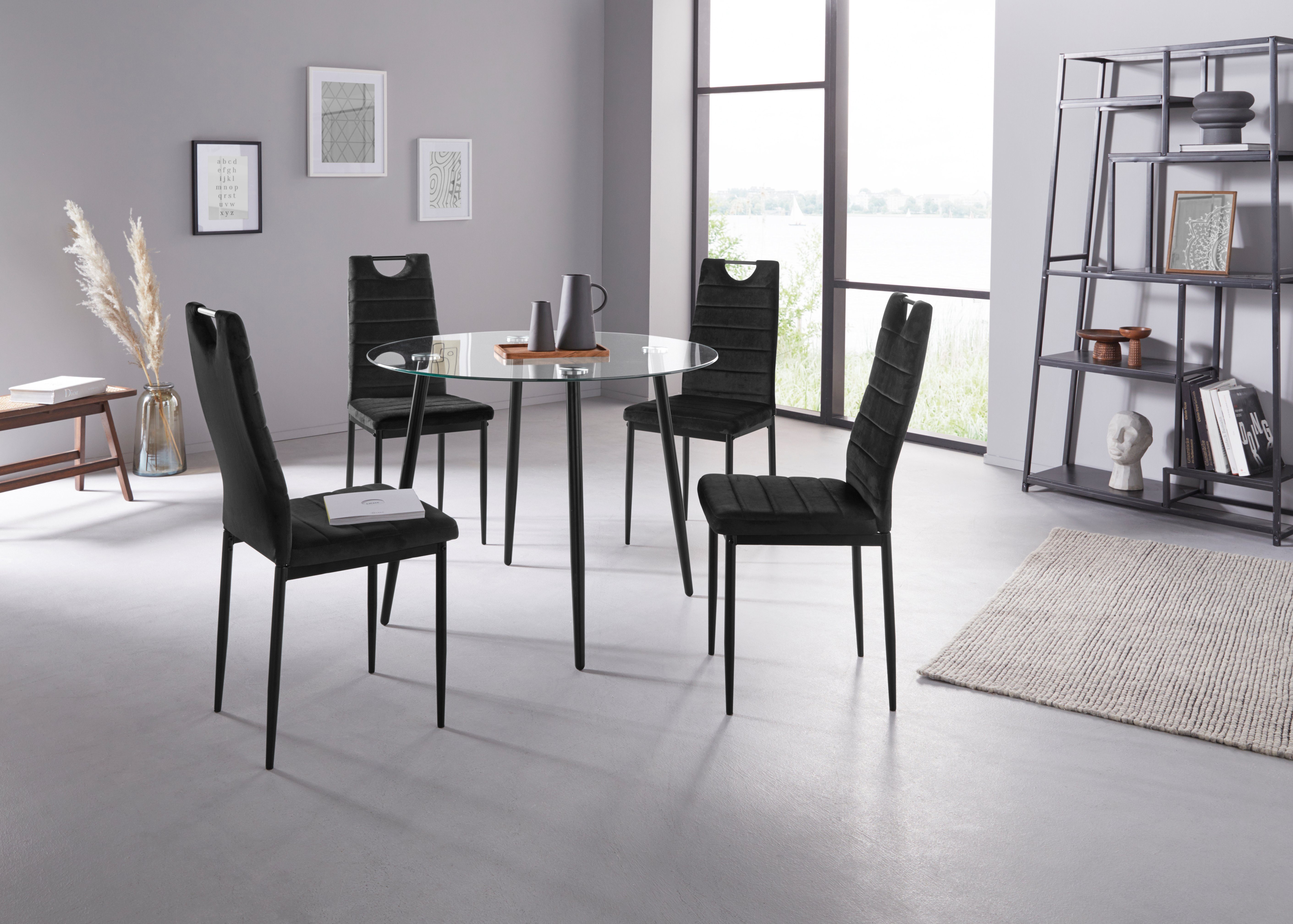 INOSIGN Essgruppe, (Set, 5-tlg), runder Glastisch, günstig online kaufen
