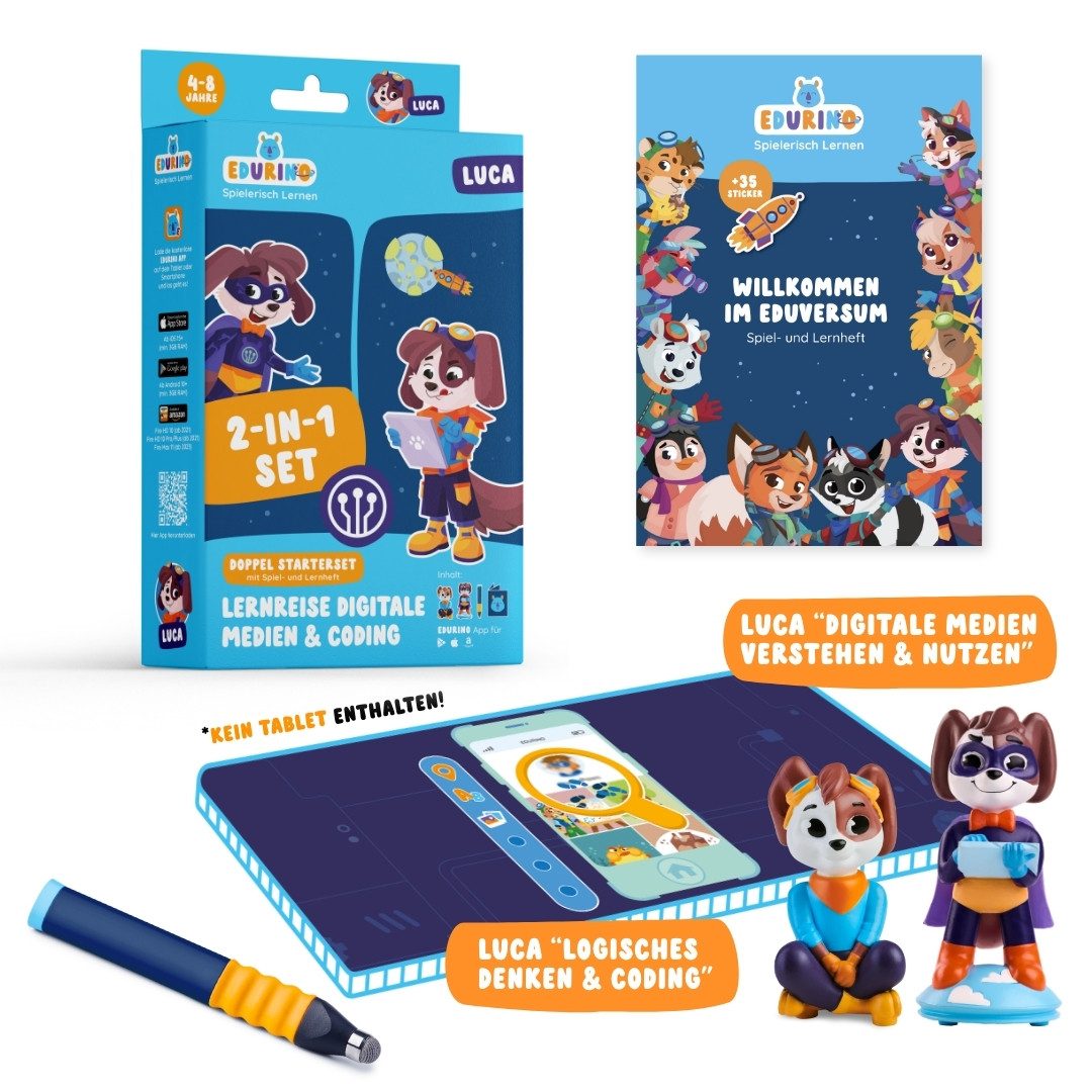 Edurino Lernspielzeug Bundle - Starterset Luca 1 & 2 - Logisches Denken & Coding
