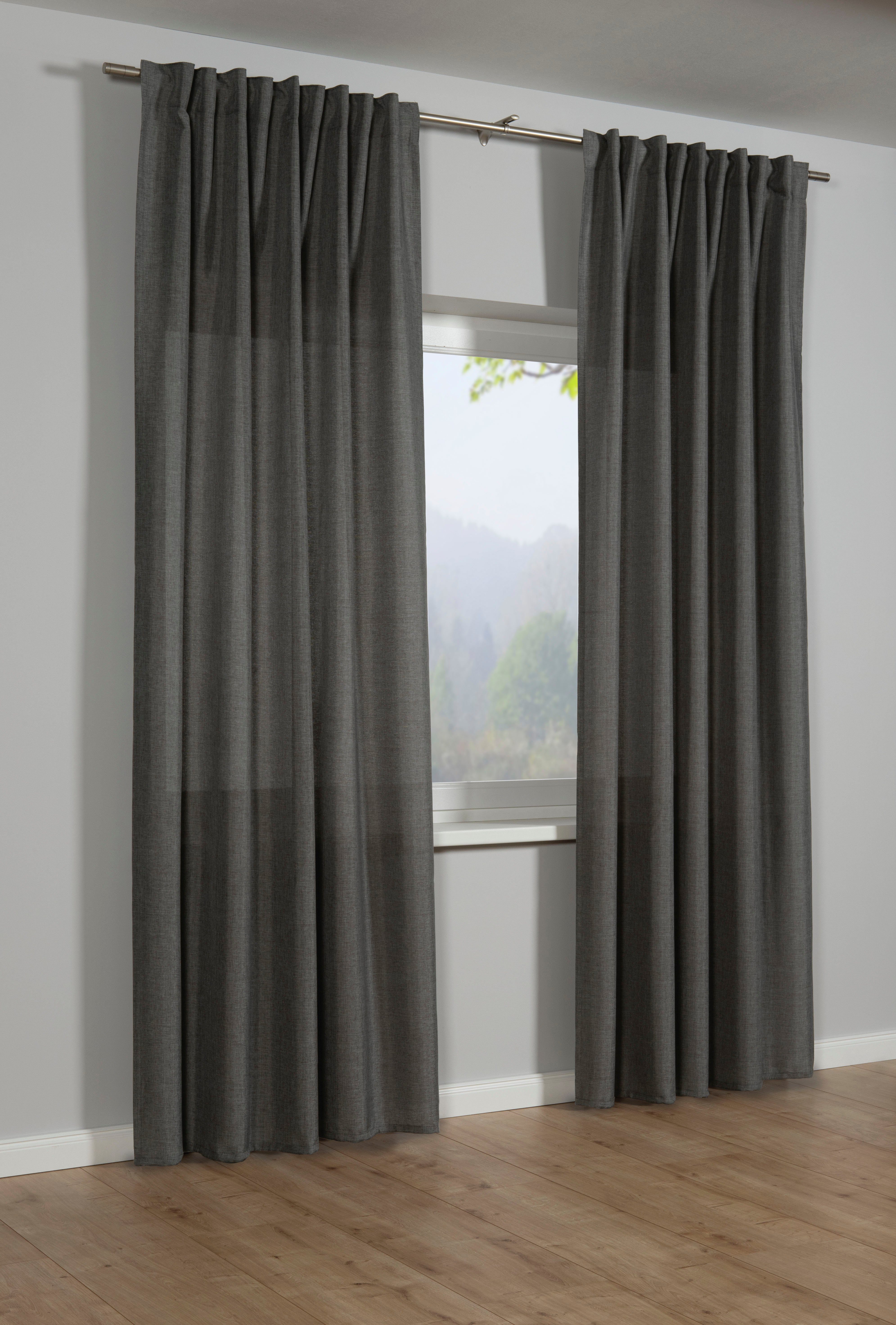 GARDINIA Gardine Schal mit Gardinenband Strukturdeko, günstig online kaufen
