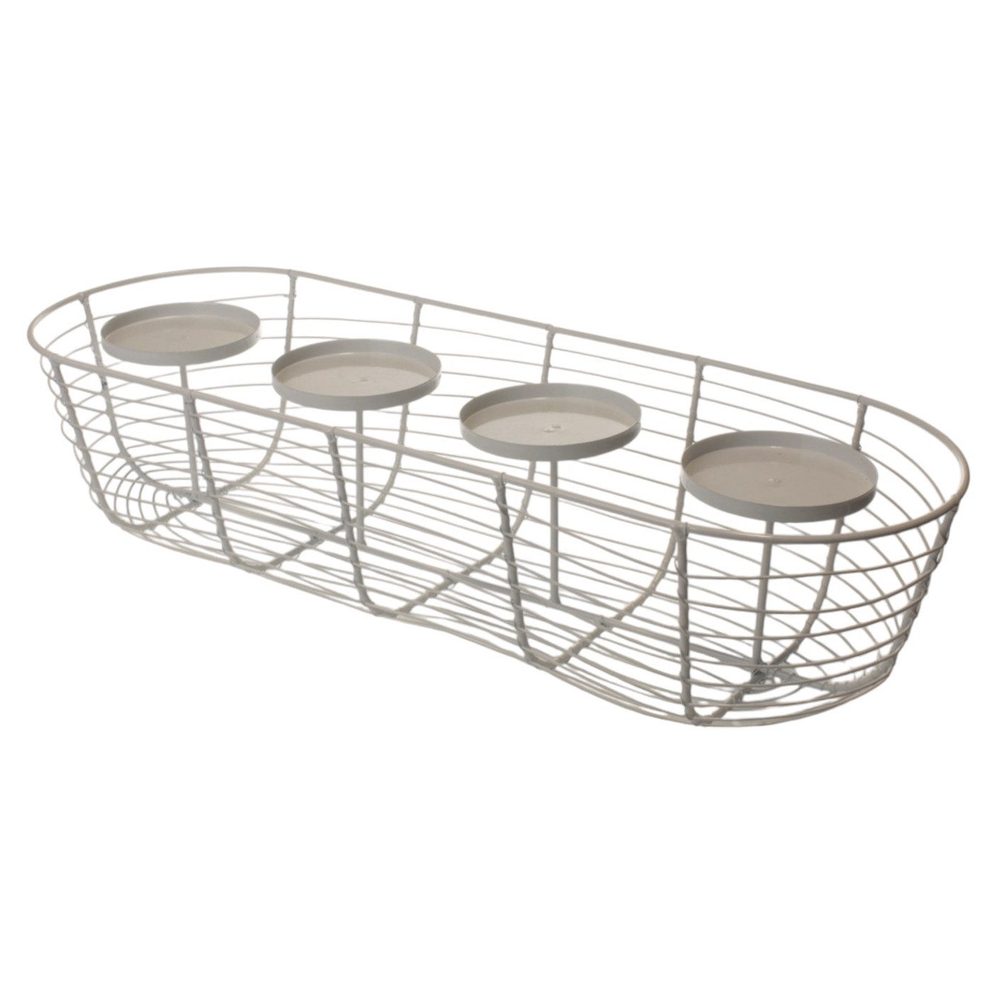 Macosa Home Adventskranz Adventskranz Schwarz oder Weiß Metall 50 cm modern, Elegantes Adventsgesteck 4 Kerzenhalter Tisch-Dekoration