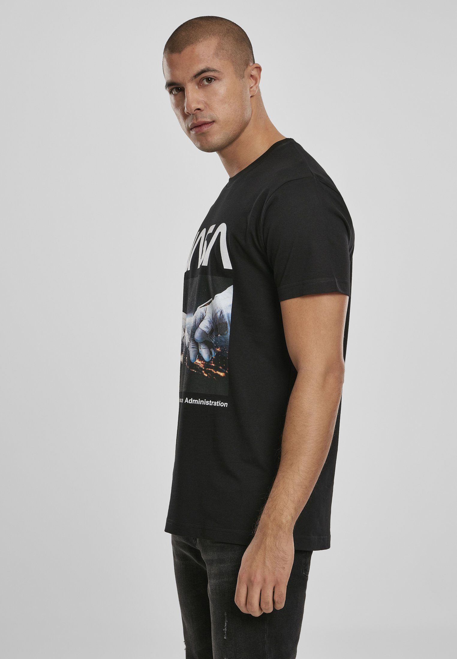 NASA Tee T-Shirt Herren Hands black MisterTee (1-tlg) Astronaut