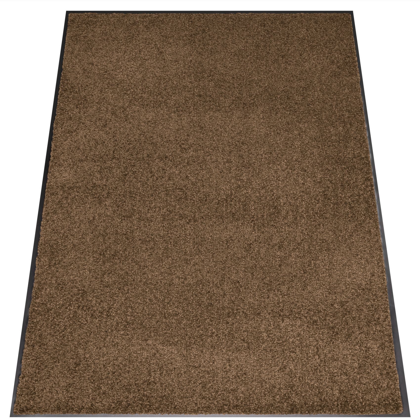 ANRO Fußmatte AMIGO Rutschfeste Türmatte Schmutzfangmatte, Rechteck, Höhe: 6.5 mm, Größe 90x250cm - Braun hohe Feuchtigkeitsaufnahme - mit Gummirand