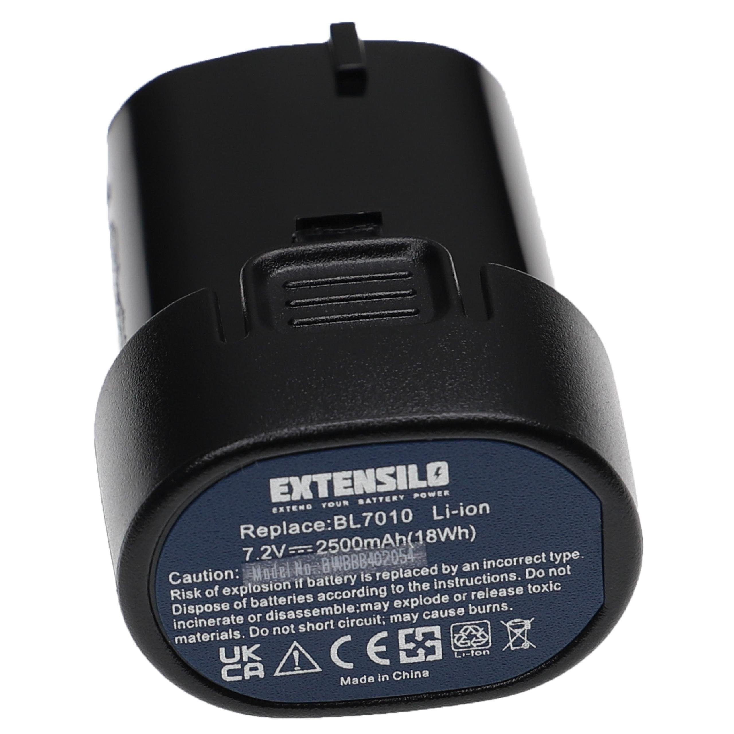 Extensilo passend für TD021D, 2500 TD020DW, TD020DSW, Akku TD020DSEW, TD021, mAh Makita