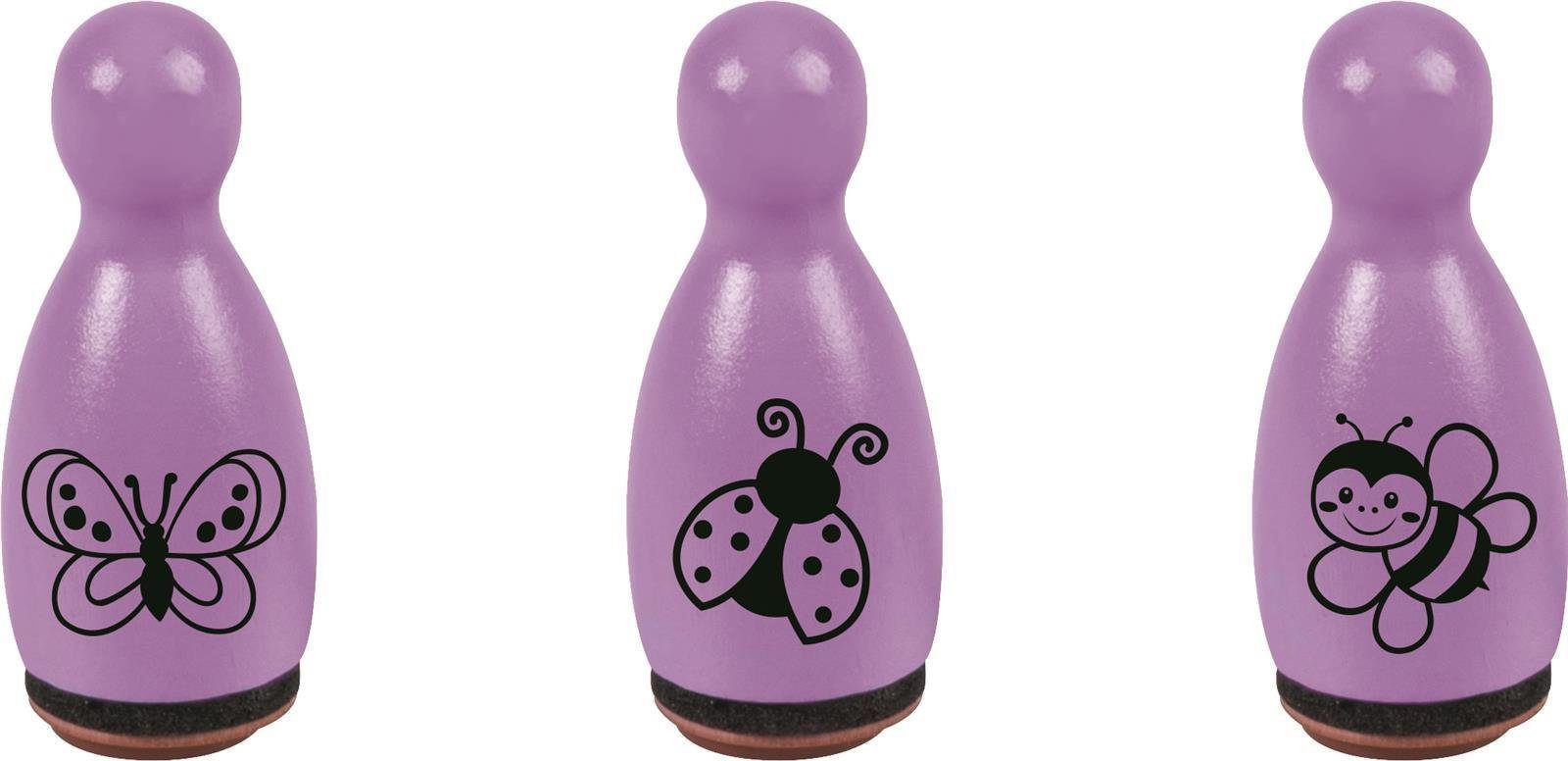 Heyda Heyda 204888656 Stempel-Figuren "Biene, Käfer & Schmetterling" Stempelkissen