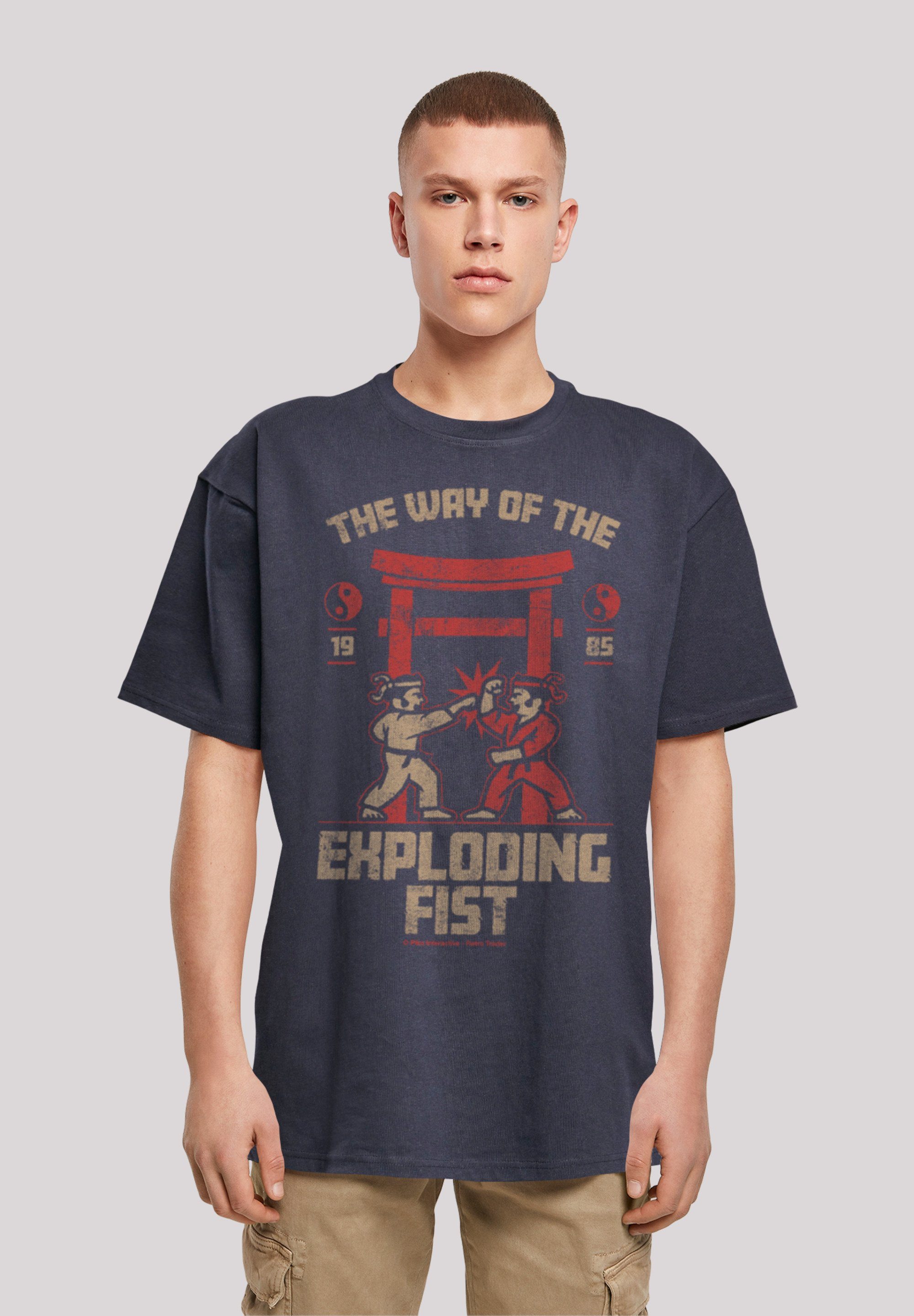 Print T-Shirt SEVENSQUARED Gaming Fist Way Of Exploding F4NT4STIC navy Retro The The