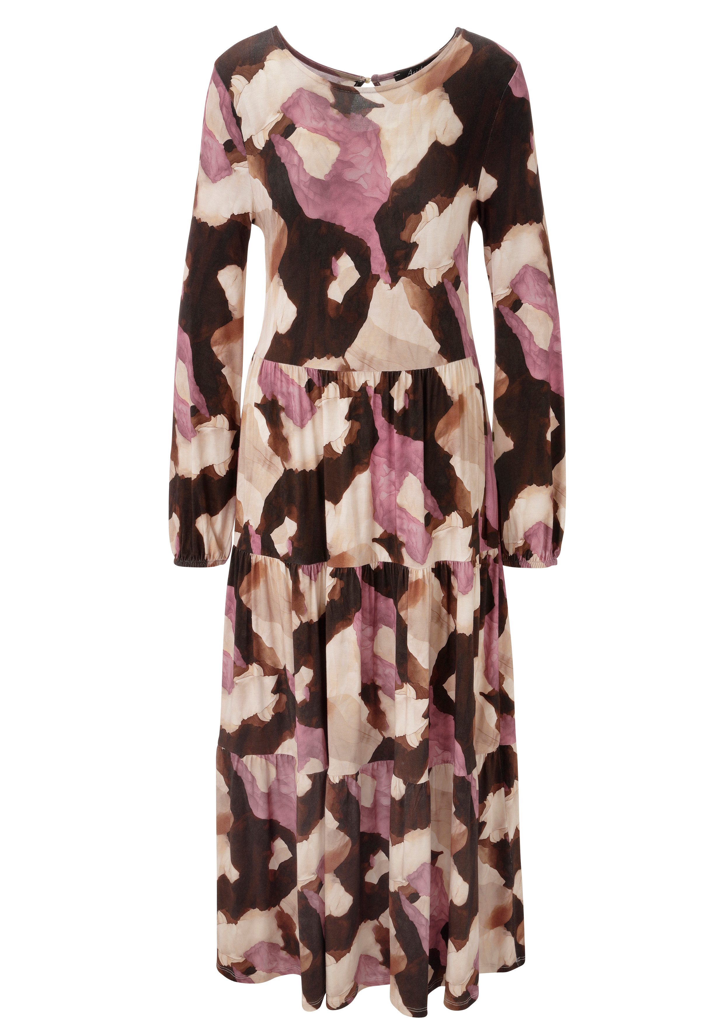 Aniston CASUAL Midikleid mit grafischem Batik-Druck - jedes Teil ein Unikat - NEUE KOLLEKTION – Bild 5 von 5