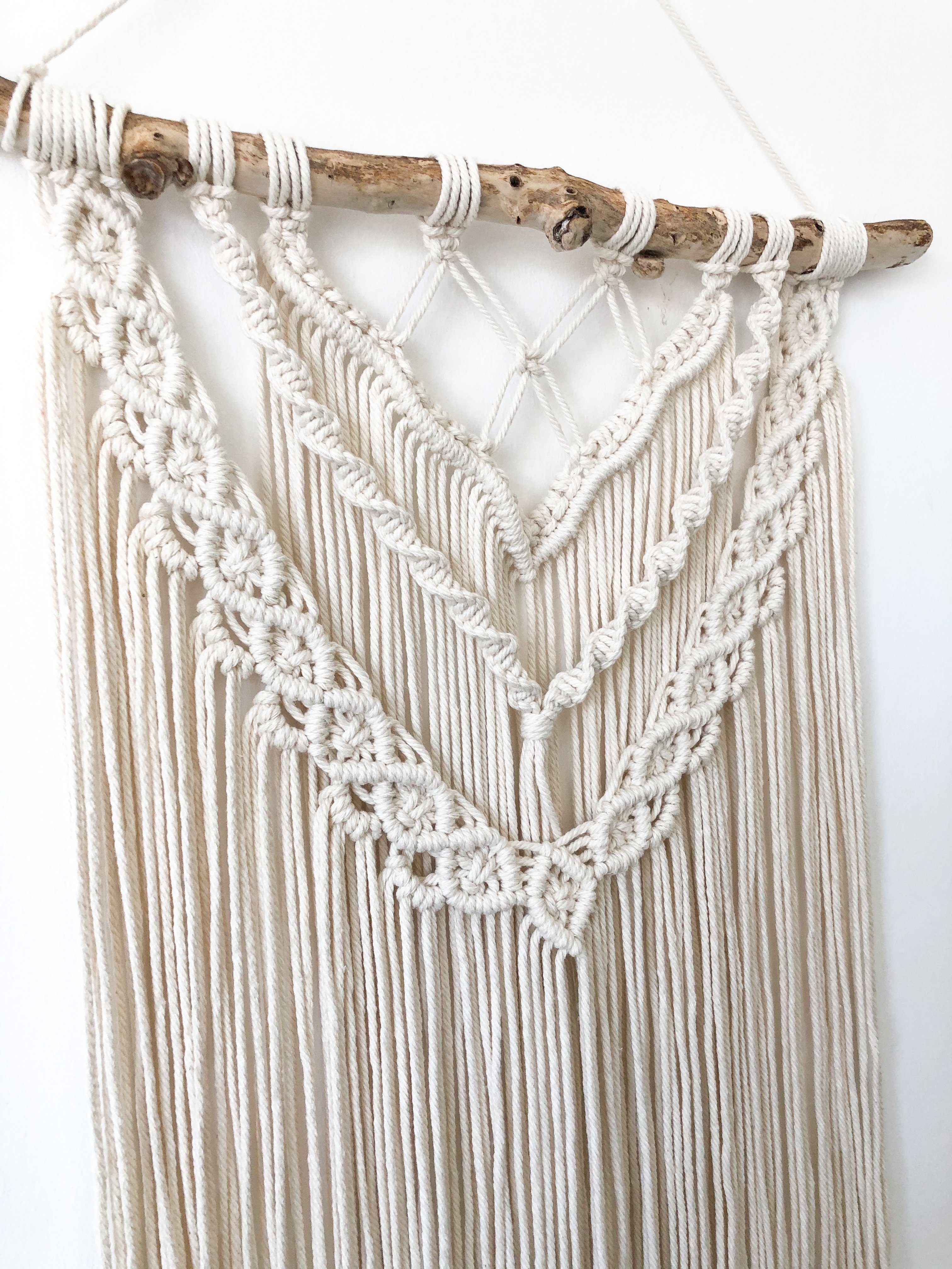 handgefertigt Wanddekoobjekt Wandbehang Wandbehang aus Stil, Makramee studio Boho Makramee im Boho, the lagom