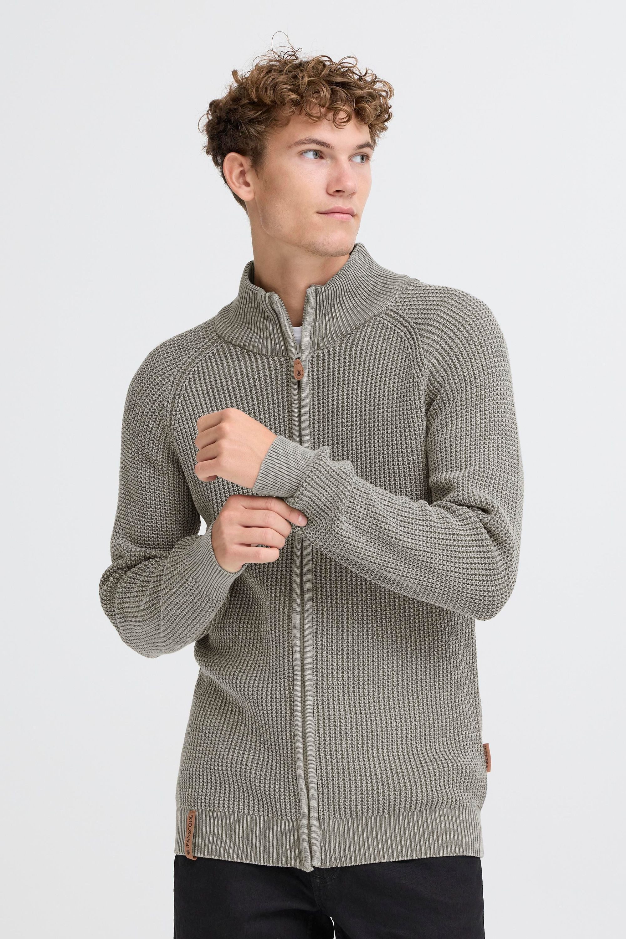 Indicode Strickjacke IDRockly Modische Strickjacke mit Stehkragen günstig online kaufen