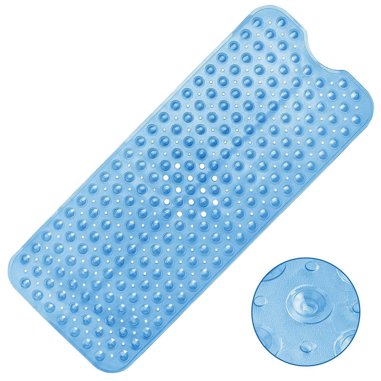 LuxusKollektion Wanneneinlage Badewannenmatte rutschfest 100x40cm blau, B: 40 cm, L: 100 cm