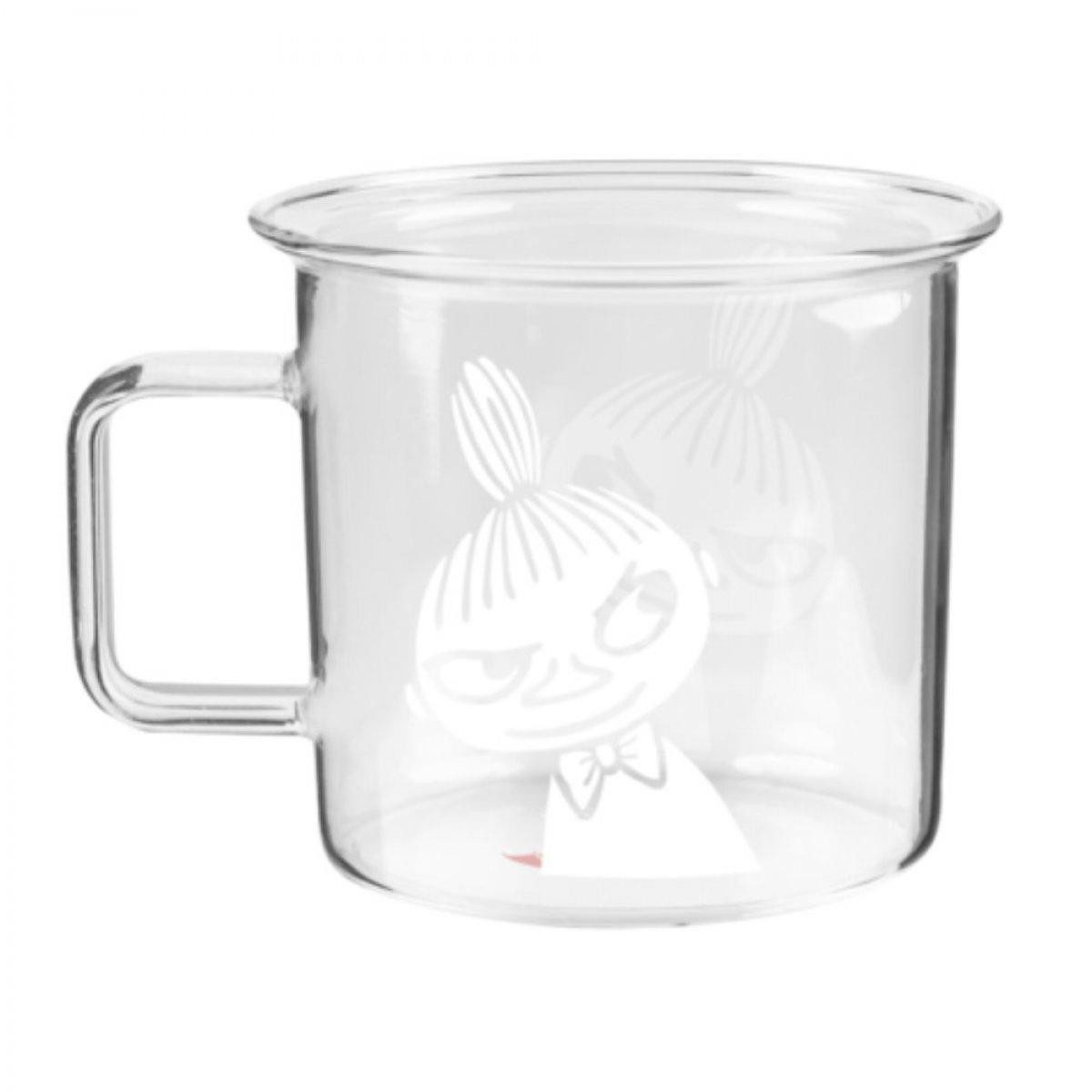 Muurla Kindergeschirr-Set Glastasse Mumin Little My Kopf Klar (350 ml)