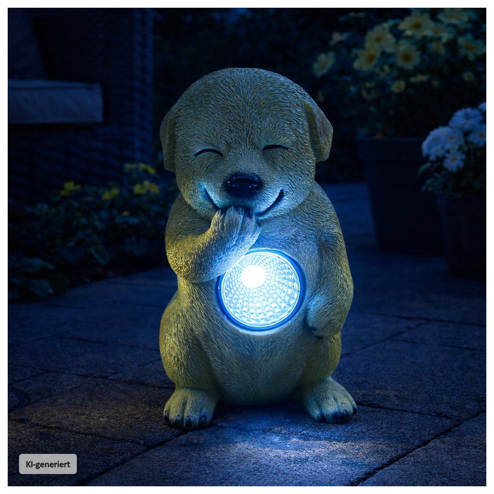 HTI-Living LED Solarleuchte Solardekoleuchte Hund, LED, Tageslichtweiß