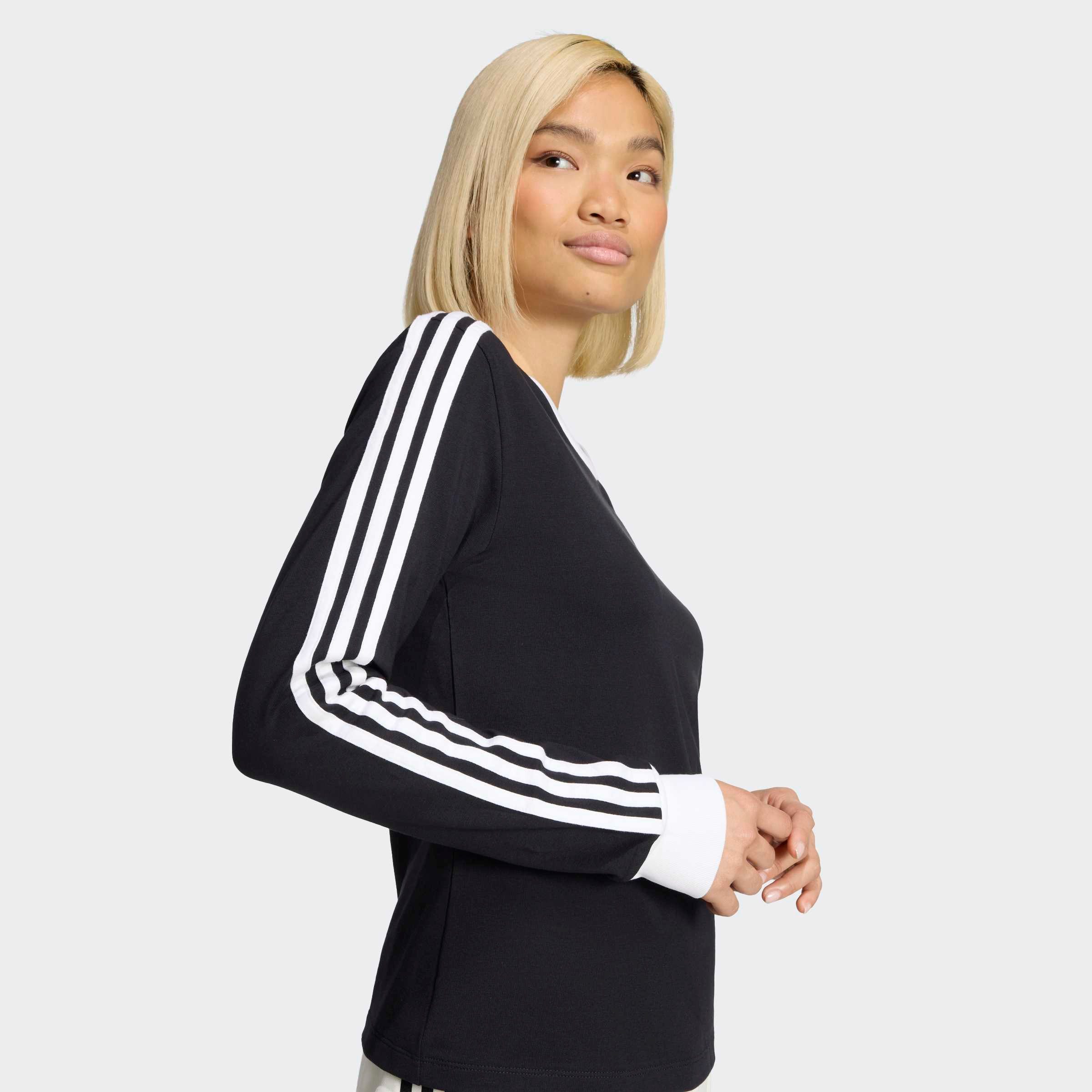 adidas Originals Langarmshirt 3-STREIFEN LANGÄRMLIGES, SCHMAL GESCHNITTEN