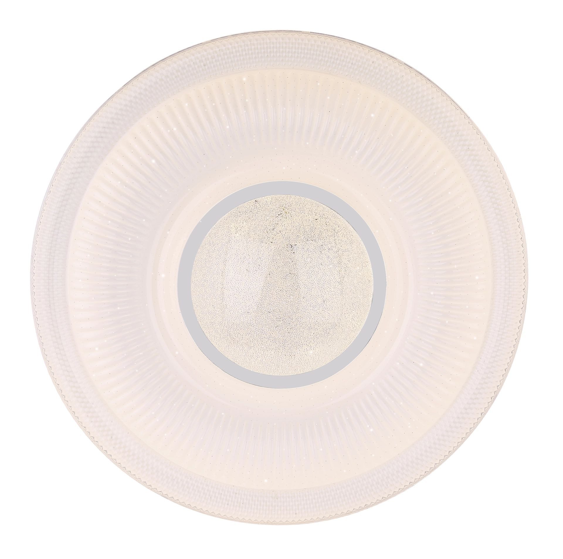 GLOBO LIGHTING LED Deckenleuchte MAGNIFIQUE, Dimmfunktion, Fernbedienung, Infrarot inkl., Smart Home, mehrere Helligkeitsstufen, LED fest integriert, warmweiß - kaltweiß, Deckenlampe, Kristalle, Glaskristalle, Wohnzimmer