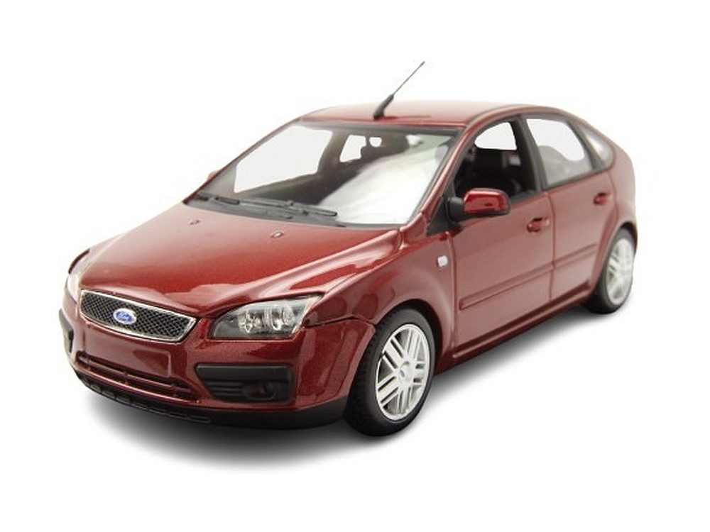 Maxichamps Modellauto Ford Focus 2004 dunkelrot metallic, Maßstab 1:43