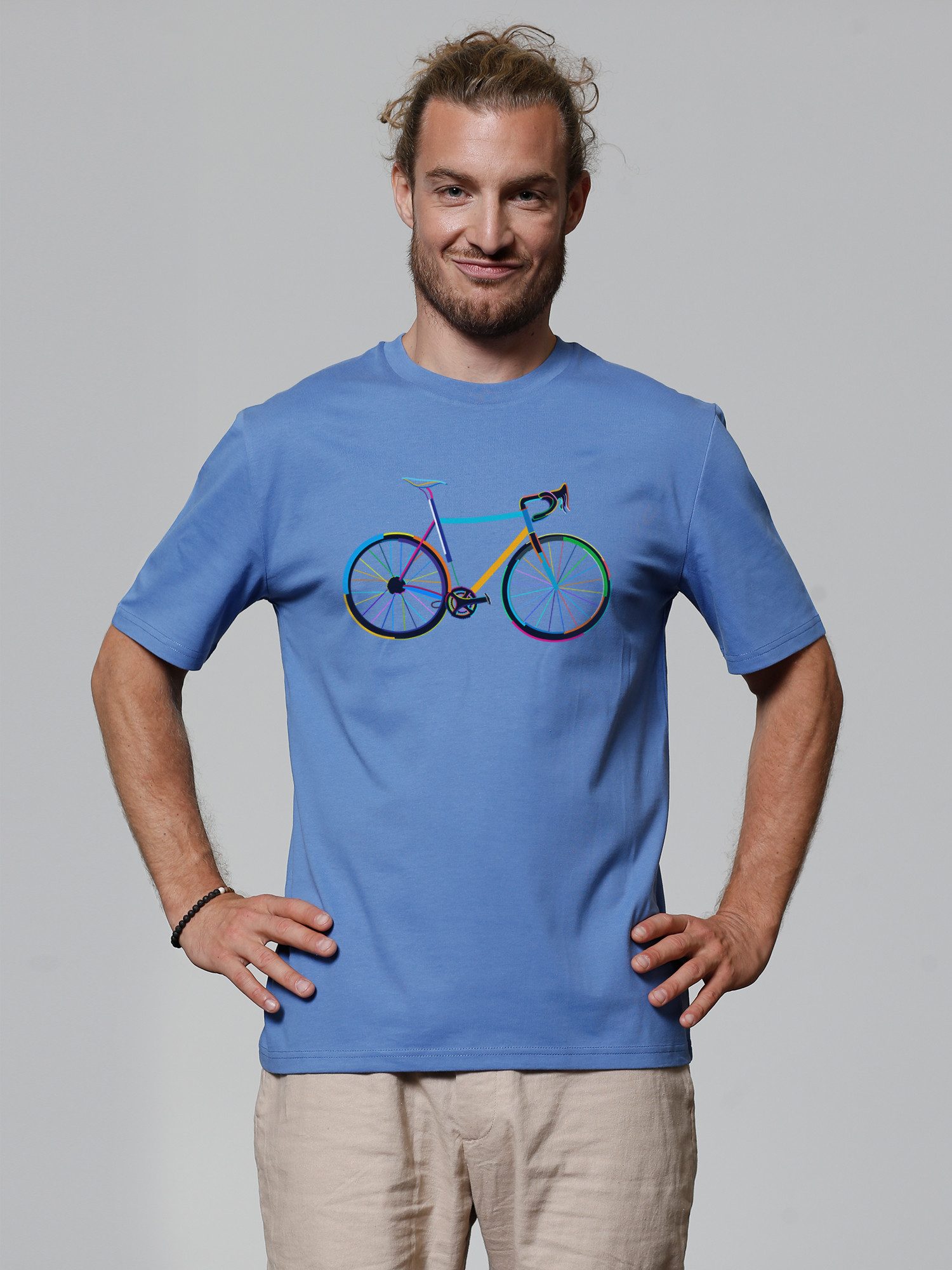 T-Shirt Fahrrad by night