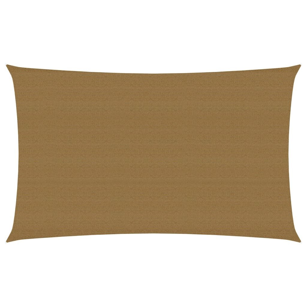 vidaXL Sonnensegel Sonnensegel 160 g m² Taupe 2x5 m HDPE Beschattung Rechteck