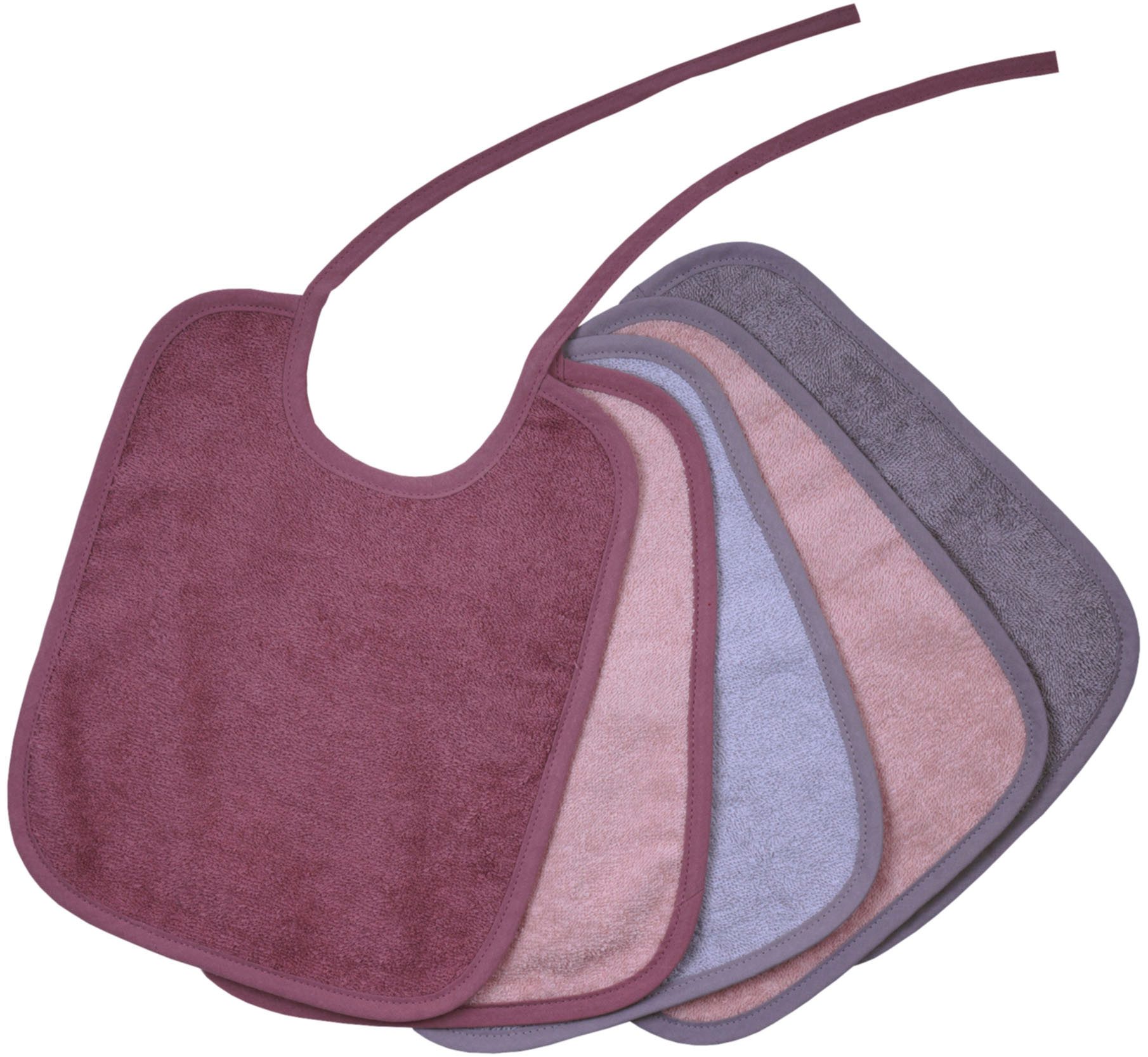 Wörner Lätzchen Bindelätzchen 5er Pack 25x30 cm, (5-St), großes Set, maschinenwaschbar, trocknergeeignet