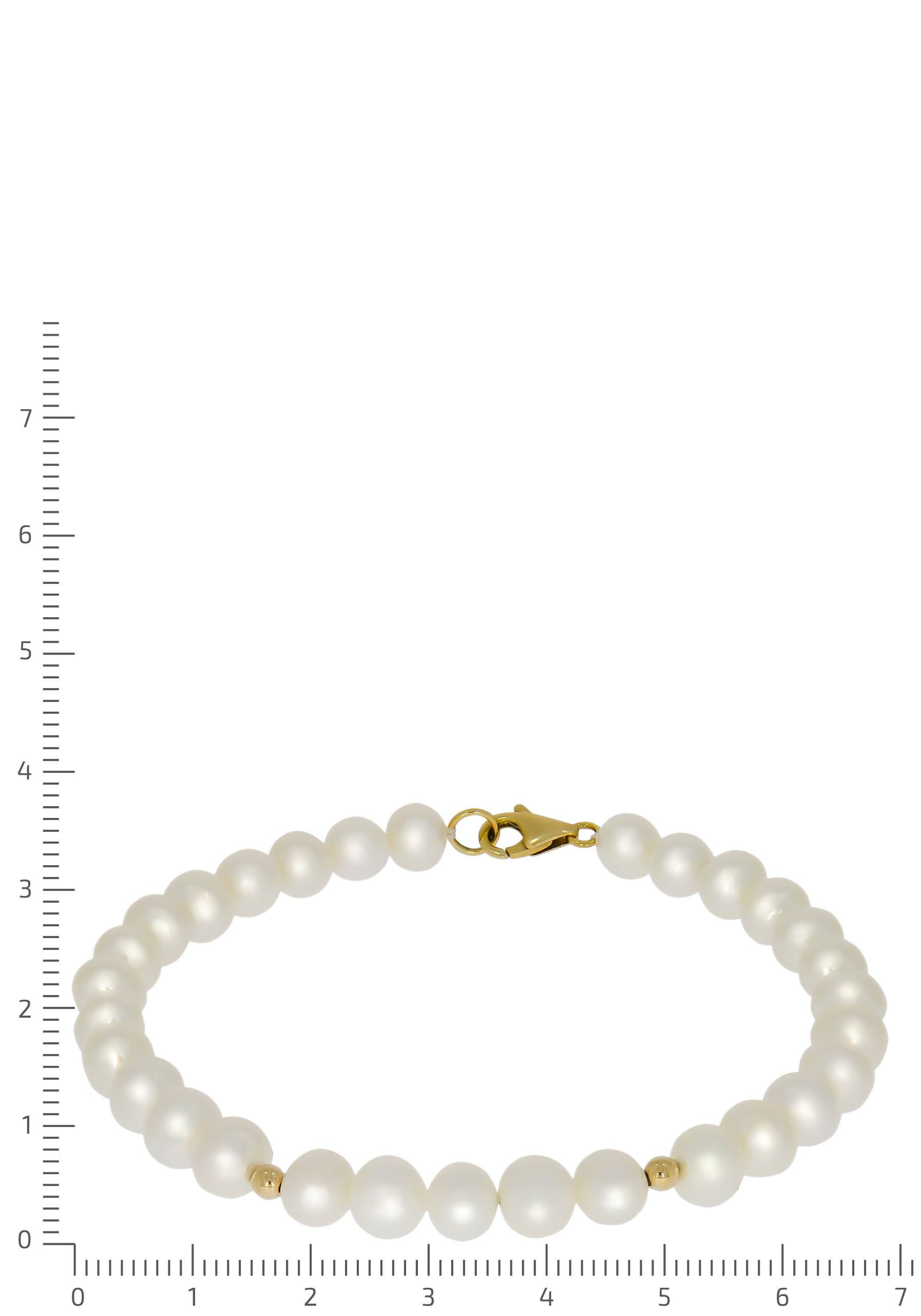 Firetti Perlenarmband Schmuck Geschenk Gold 585 Armschmuck Armkette Perle, mit Süßwasserzuchtperle