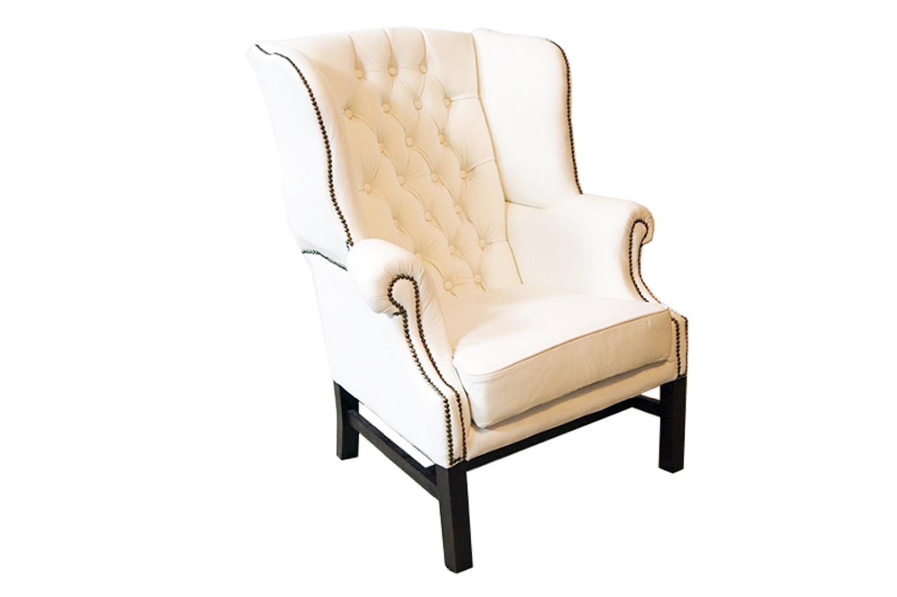 JVmoebel Ohrensessel Chesterfield Relax-Sessel KINGS II aus Premium Echtleder, weiß (Packung, Chesterfield Relax-Sessel Polster Couch KINGS II), Made in Europa