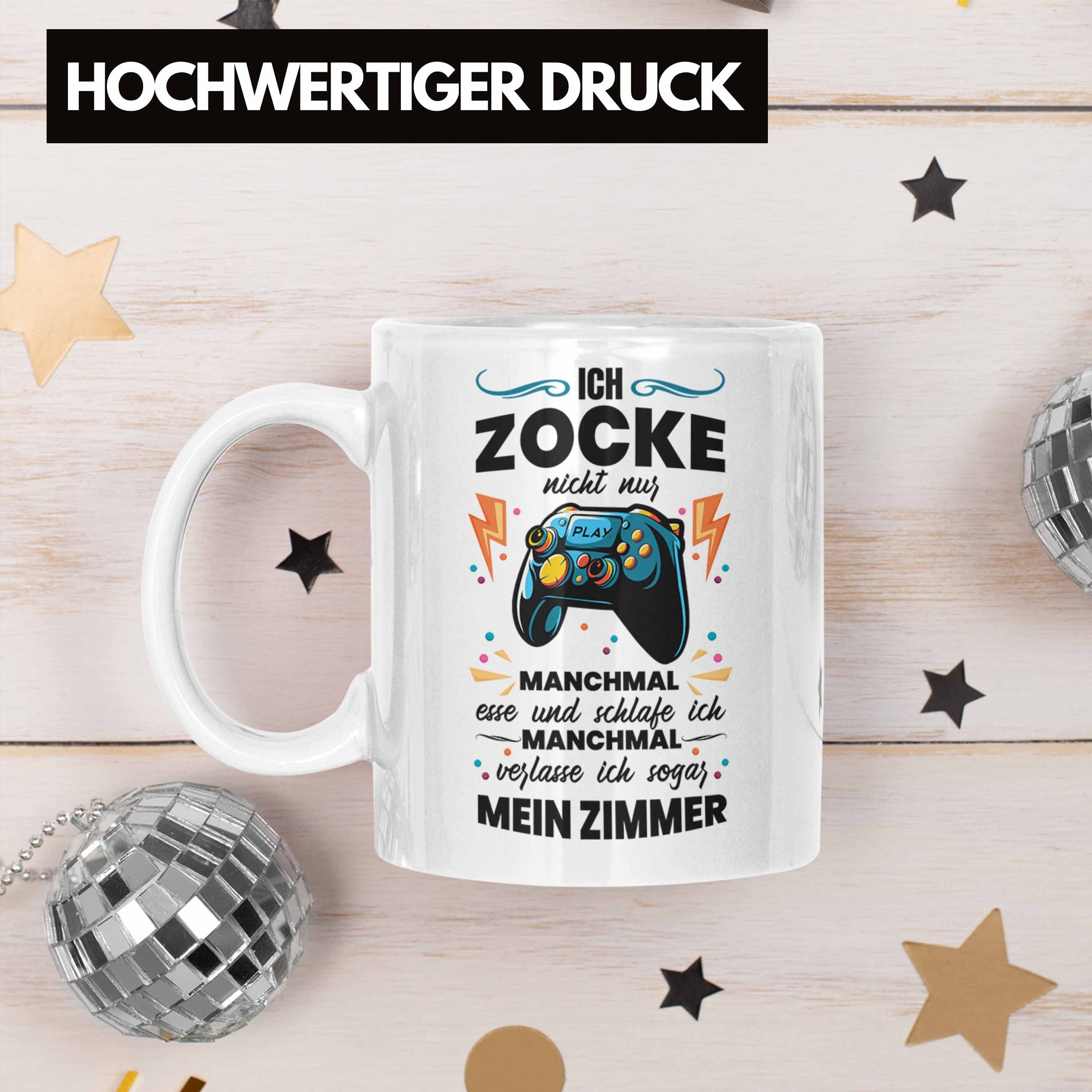 Tasse Jungs Trendation Geschenk - Nicht Ich Geschenkidee Zocke Gamer Nur Weiss Spruch Tasse Lustiger Trendation Lustige Zocker