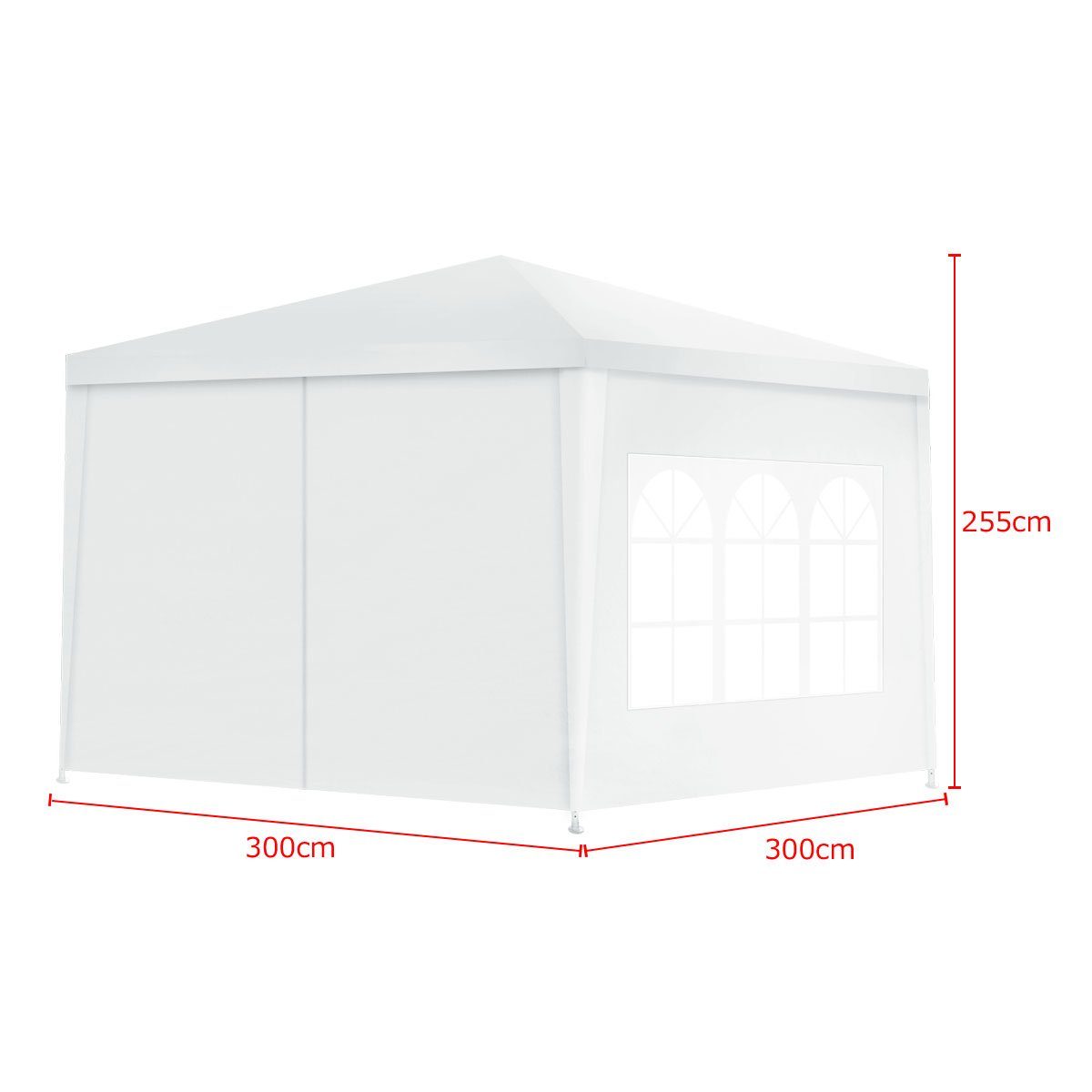 COSTWAY Pavillon 3x3m Gartenpavillon, mit 4 günstig online kaufen